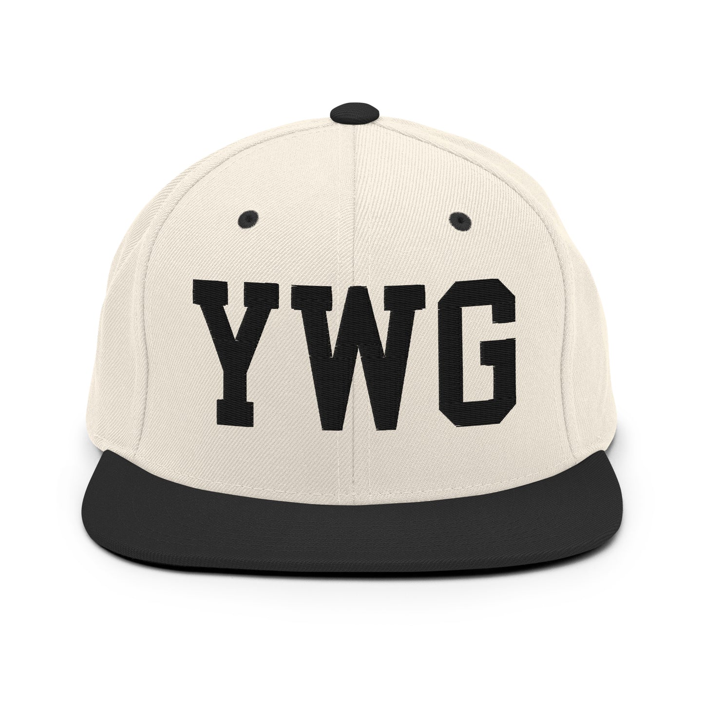 College-Style Classic Snapback Hat • Black • YWG Winnipeg Souvenir • YHM Designs - Image 31