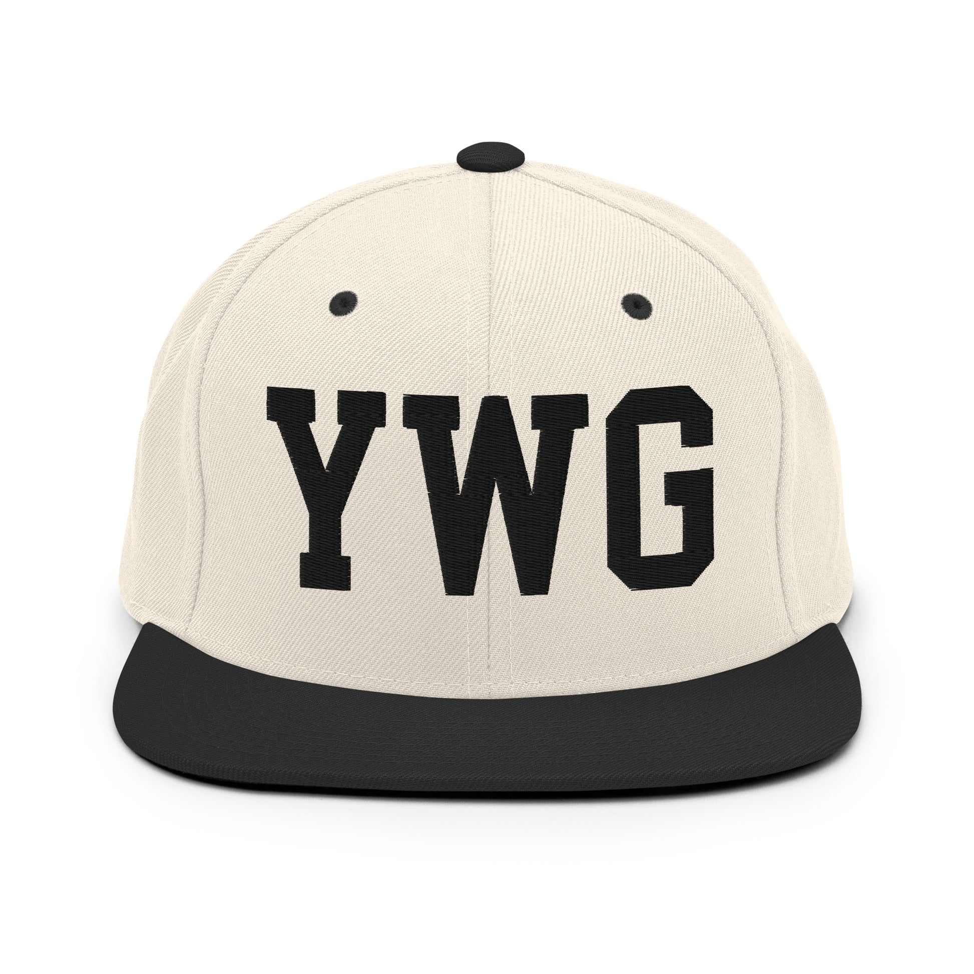 College-Style Classic Snapback Hat • Black • YWG Winnipeg Souvenir • YHM Designs - Image 31
