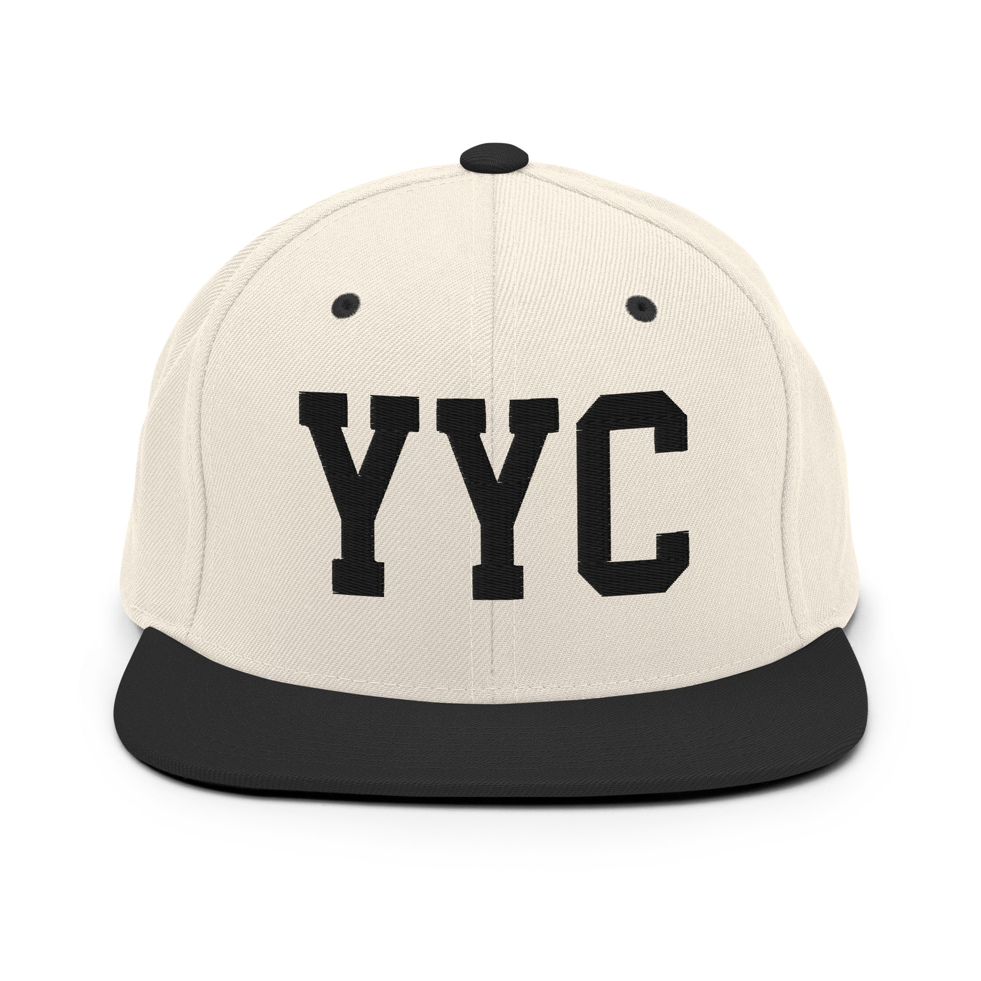 College-Style Classic Snapback Hat • Black • YYC Calgary Souvenir • YHM Designs - Image 31