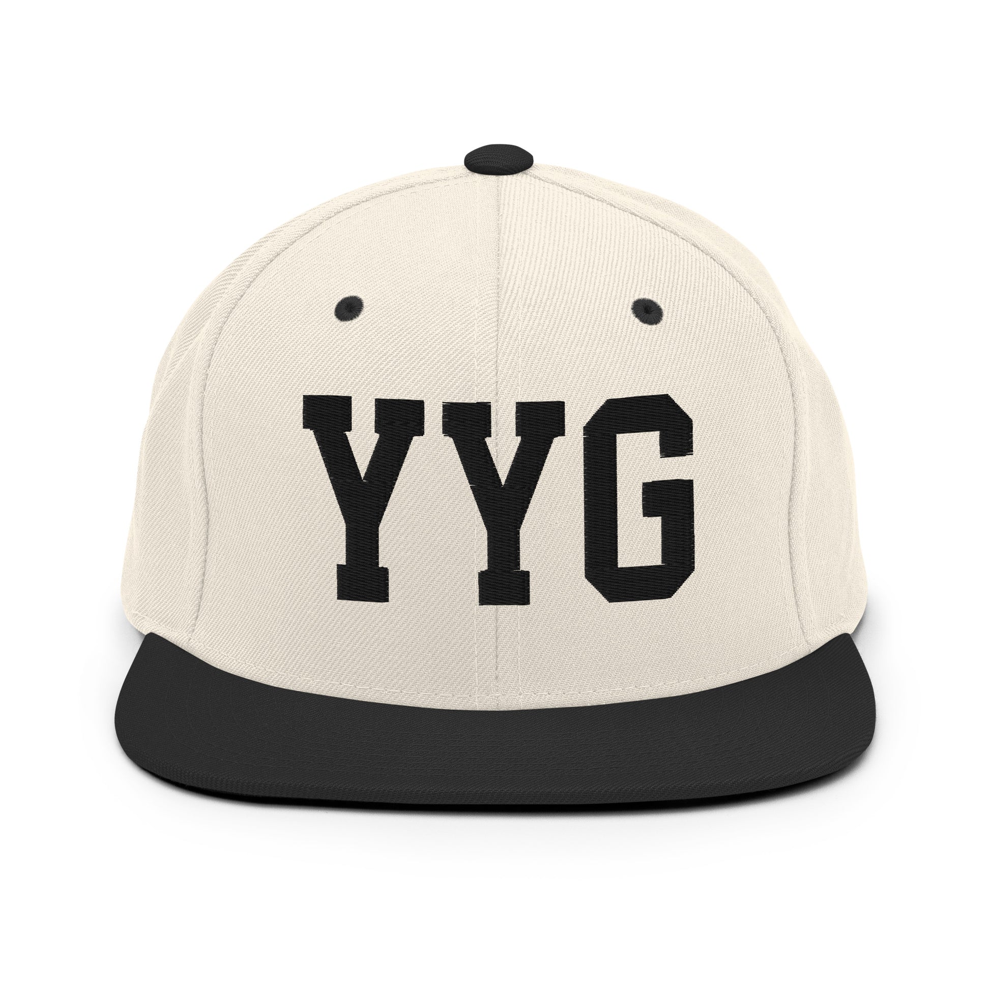 College-Style Classic Snapback Hat • Black • YYG Charlottetown • YHM Designs - Image 31
