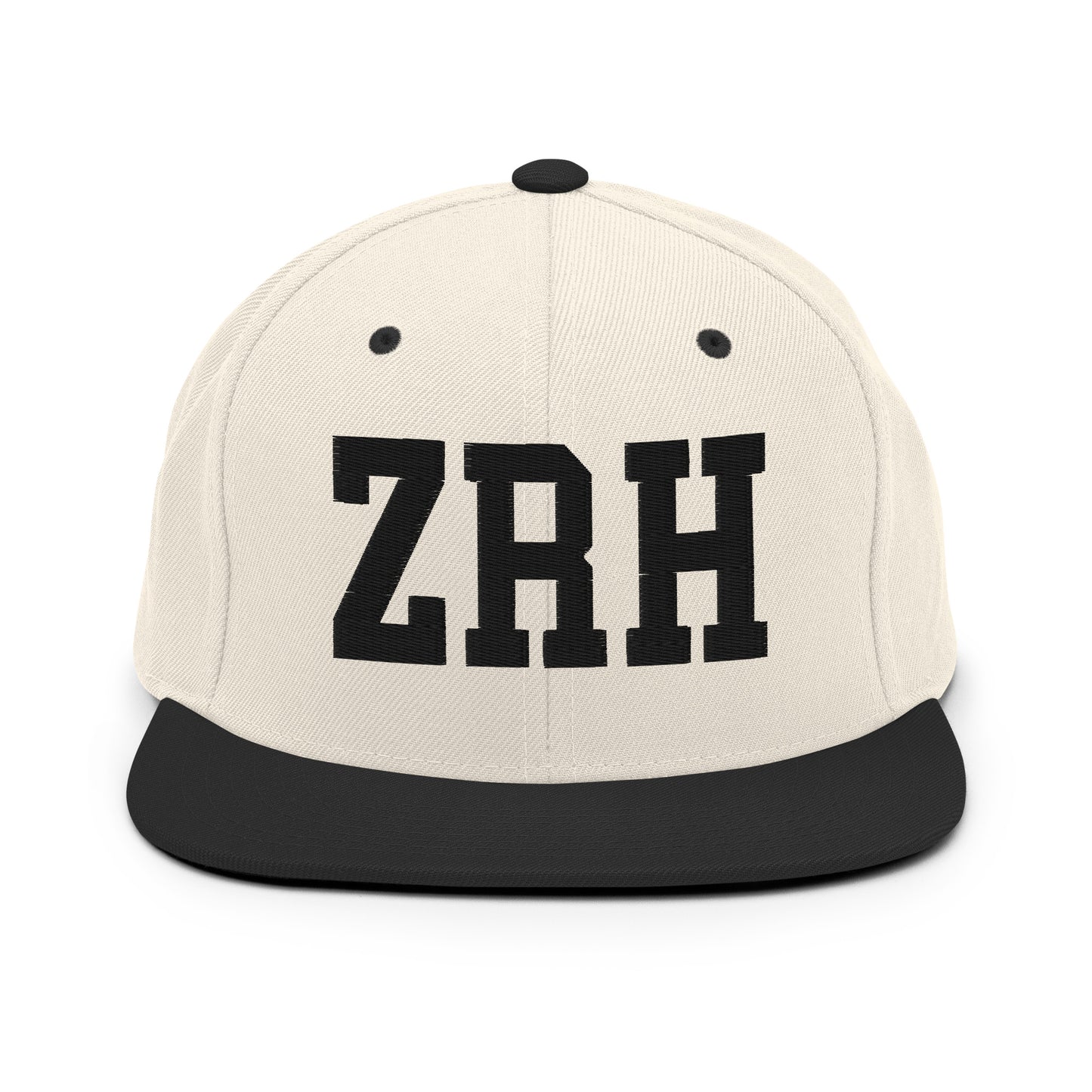 College-Style Classic Snapback Hat • Black • ZRH Zurich Souvenir • YHM Designs - Image 31
