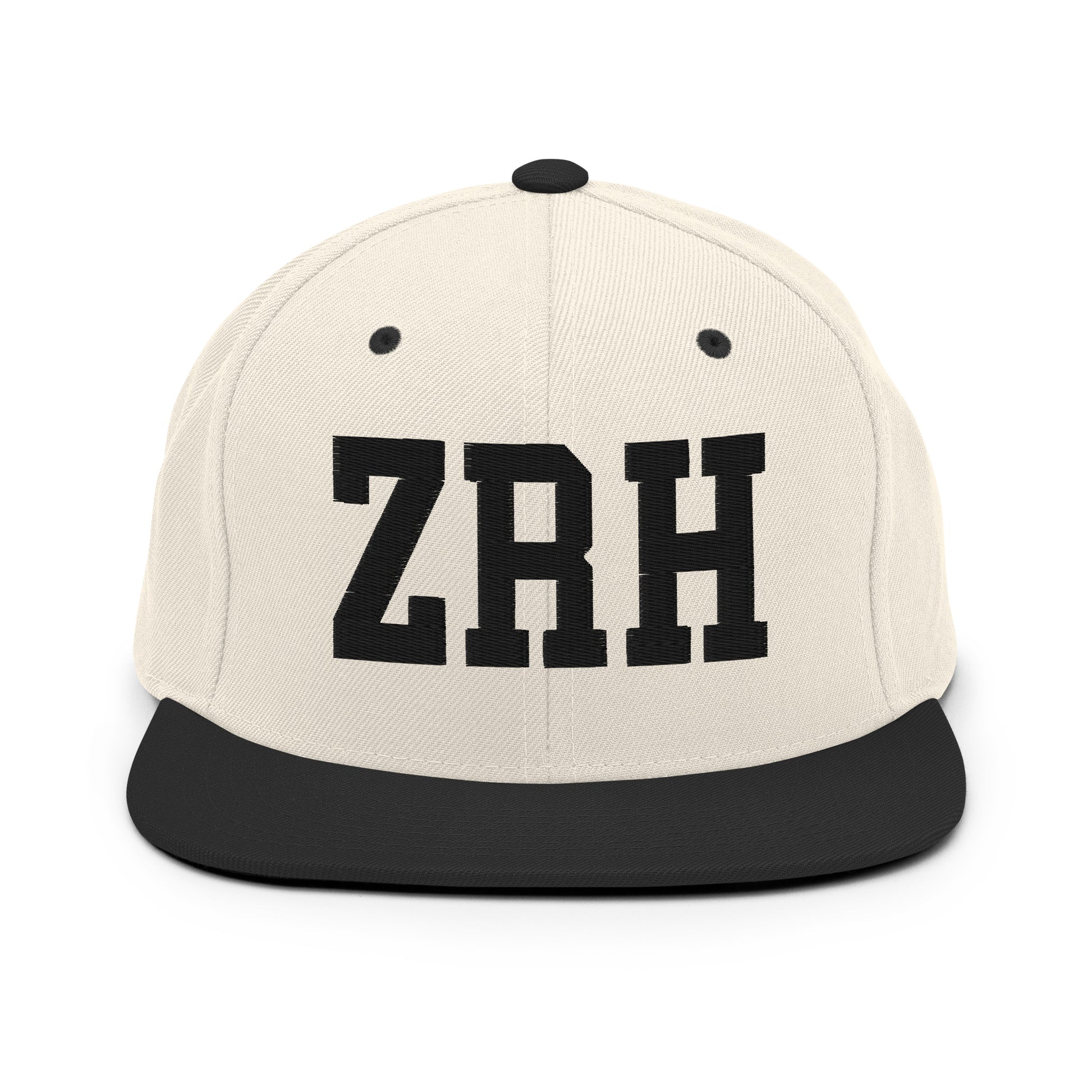 College-Style Classic Snapback Hat • Black • ZRH Zurich Souvenir • YHM Designs - Image 31