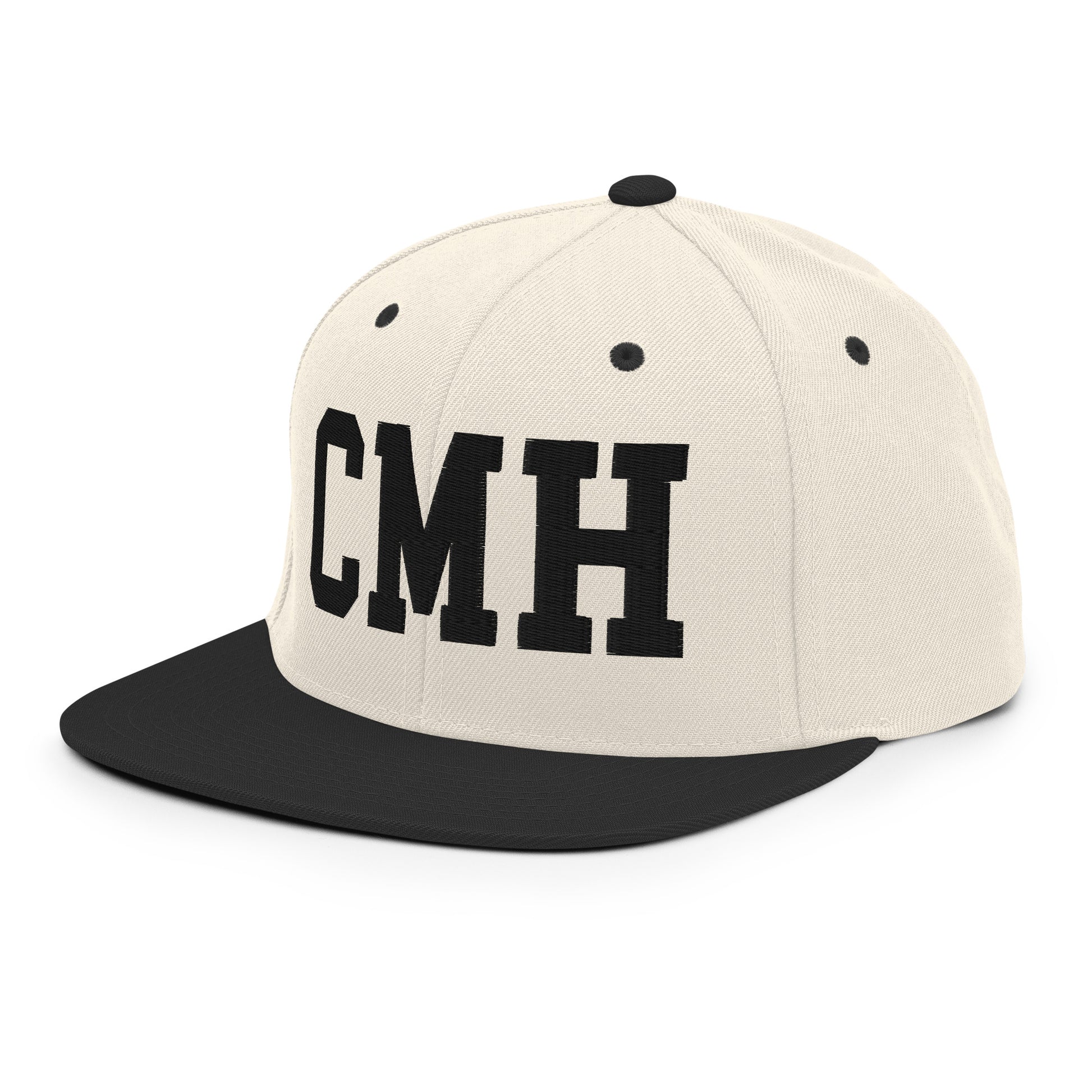 College-Style Classic Snapback Hat • Black • CMH Columbus Souvenir • YHM Designs - Image 01
