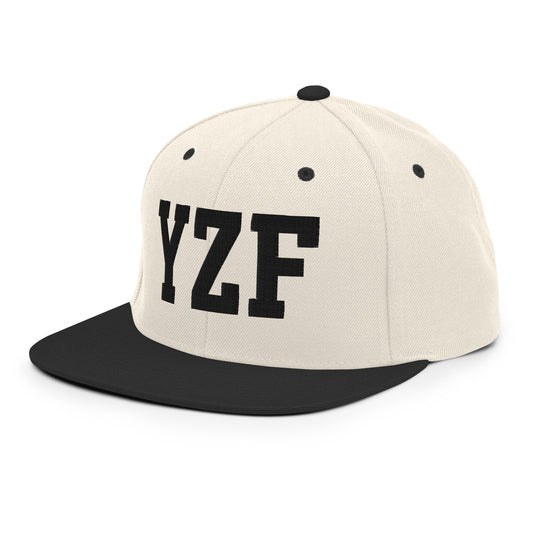College-Style Classic Snapback Hat • Black • YZF Yellowknife Souvenir • YHM Designs - Image 01
