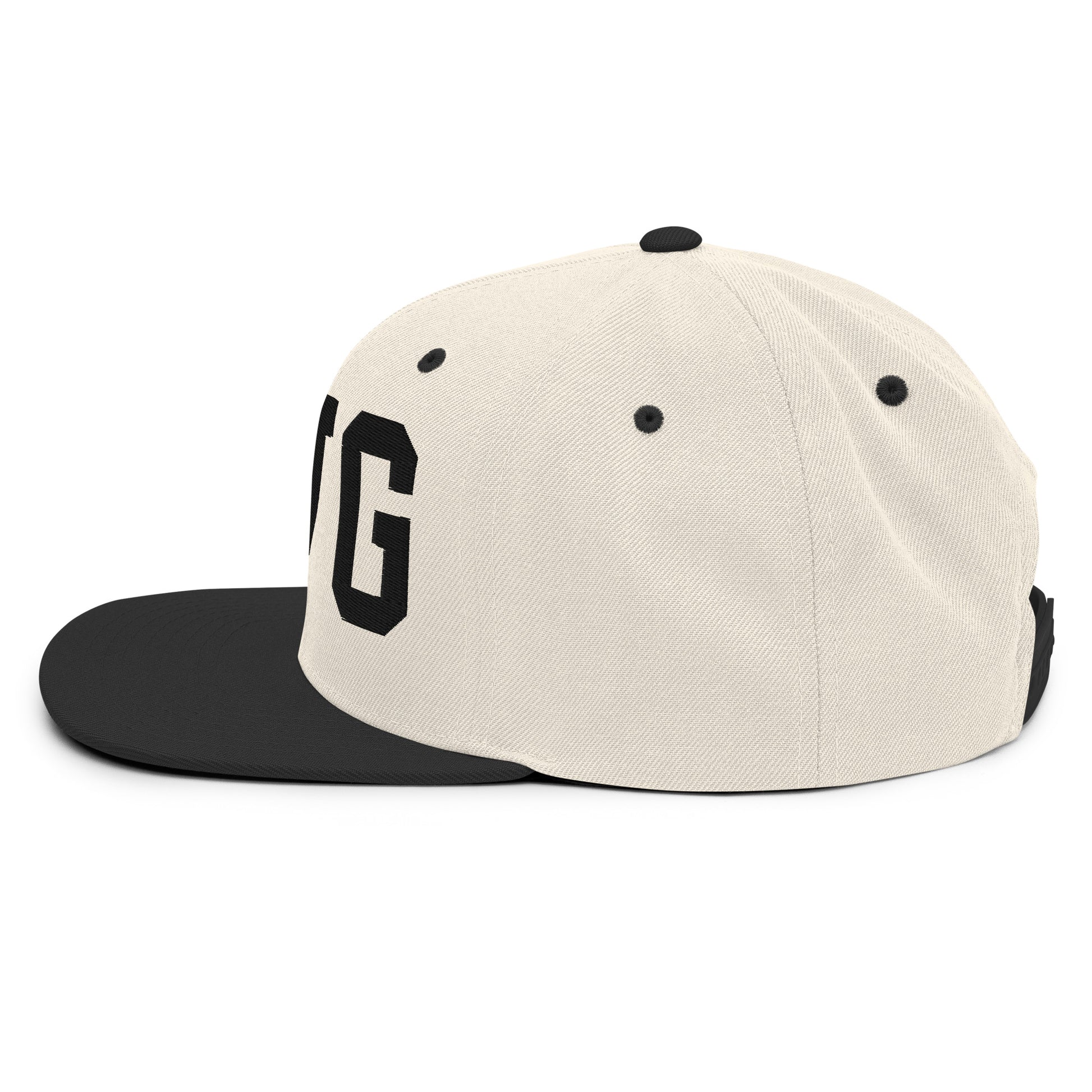 College-Style Classic Snapback Hat • Black • YWG Winnipeg Souvenir • YHM Designs - Image 33