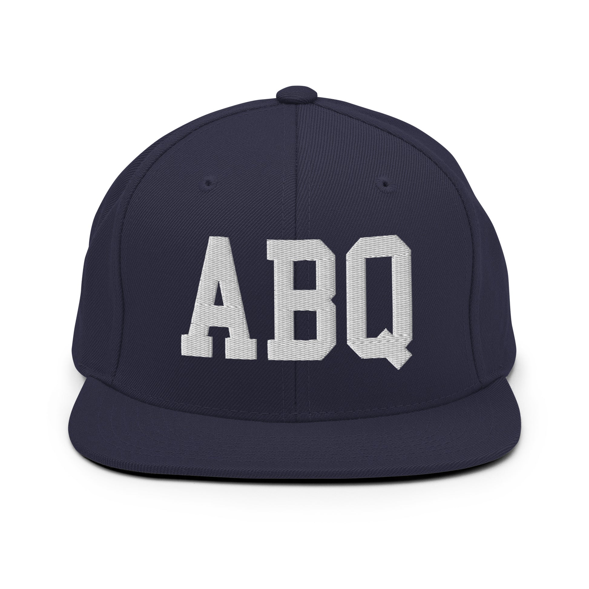 College-Style Classic Snapback Hat • White • ABQ Albuquerque • YHM Designs - Image 15