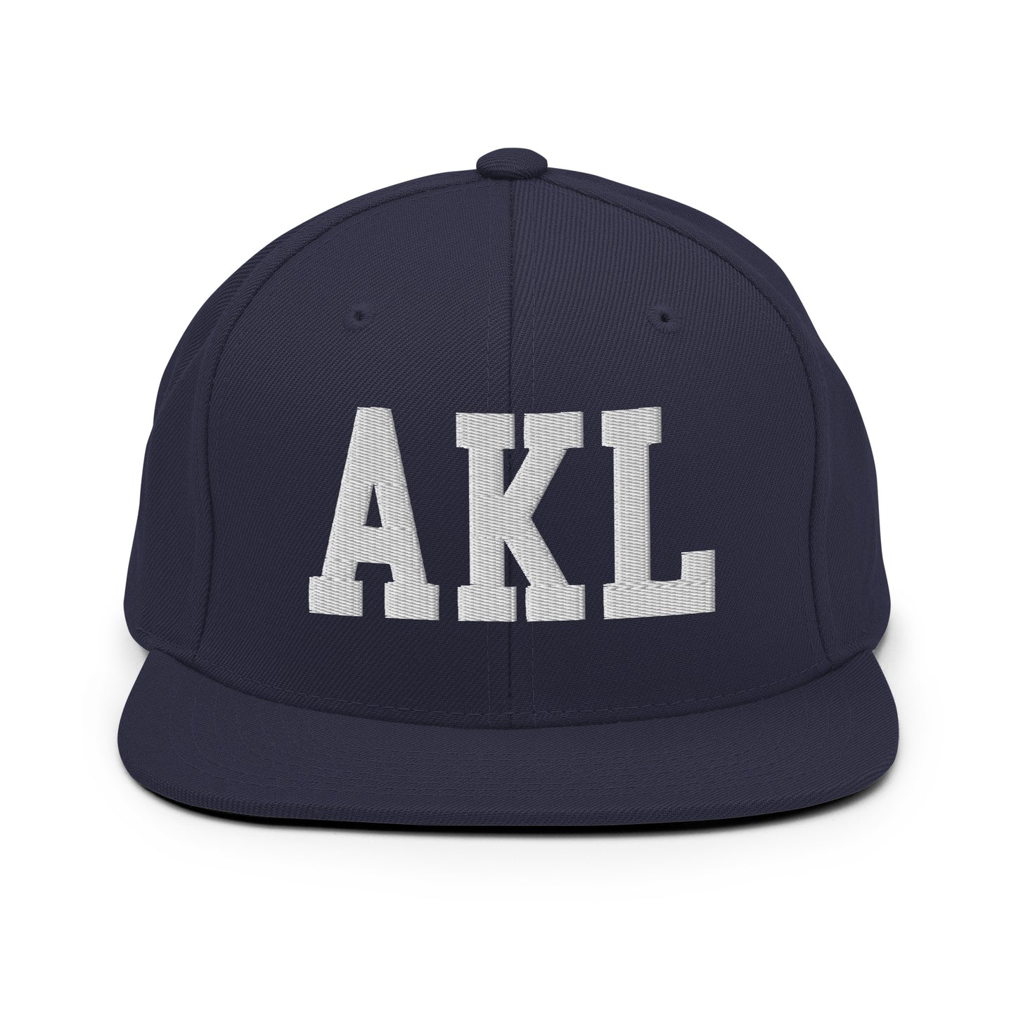 College-Style Classic Snapback Hat • White • AKL Auckland Souvenir • YHM Designs - Image 15
