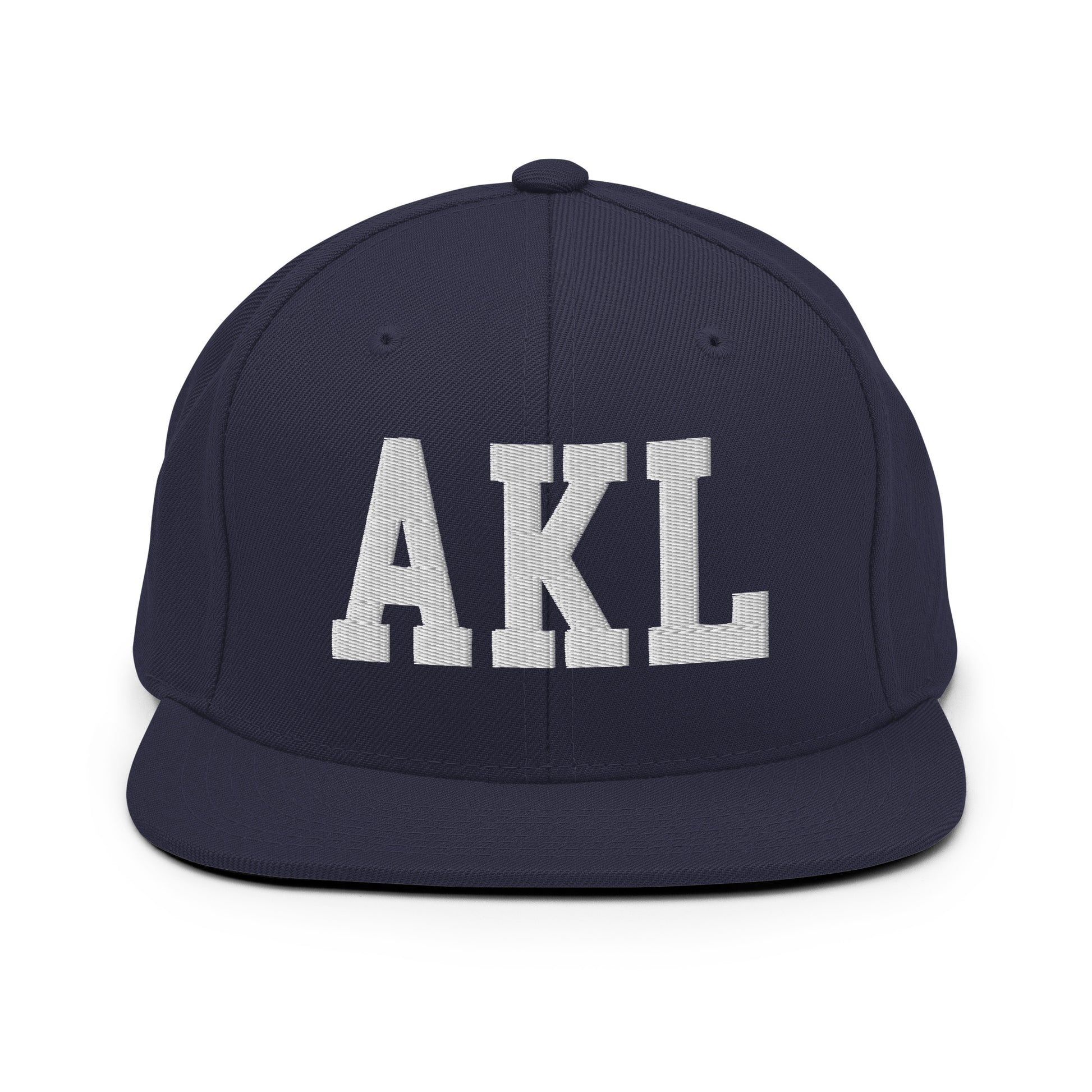 College-Style Classic Snapback Hat • White • AKL Auckland Souvenir • YHM Designs - Image 15