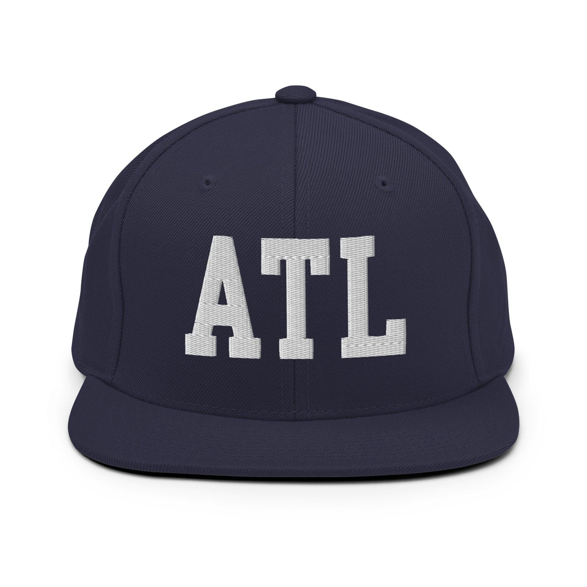 College-Style Classic Snapback Hat • White • ATL Atlanta Souvenir • YHM Designs - Image 15