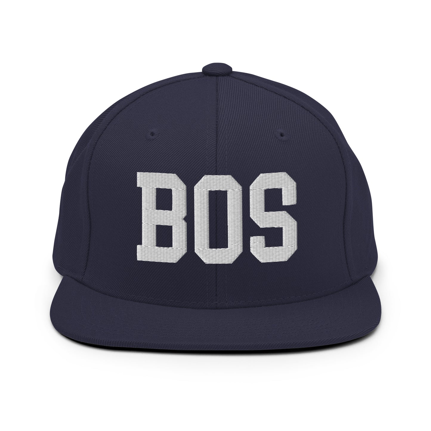 College-Style Classic Snapback Hat • White • BOS Boston • YHM Designs - Image 15