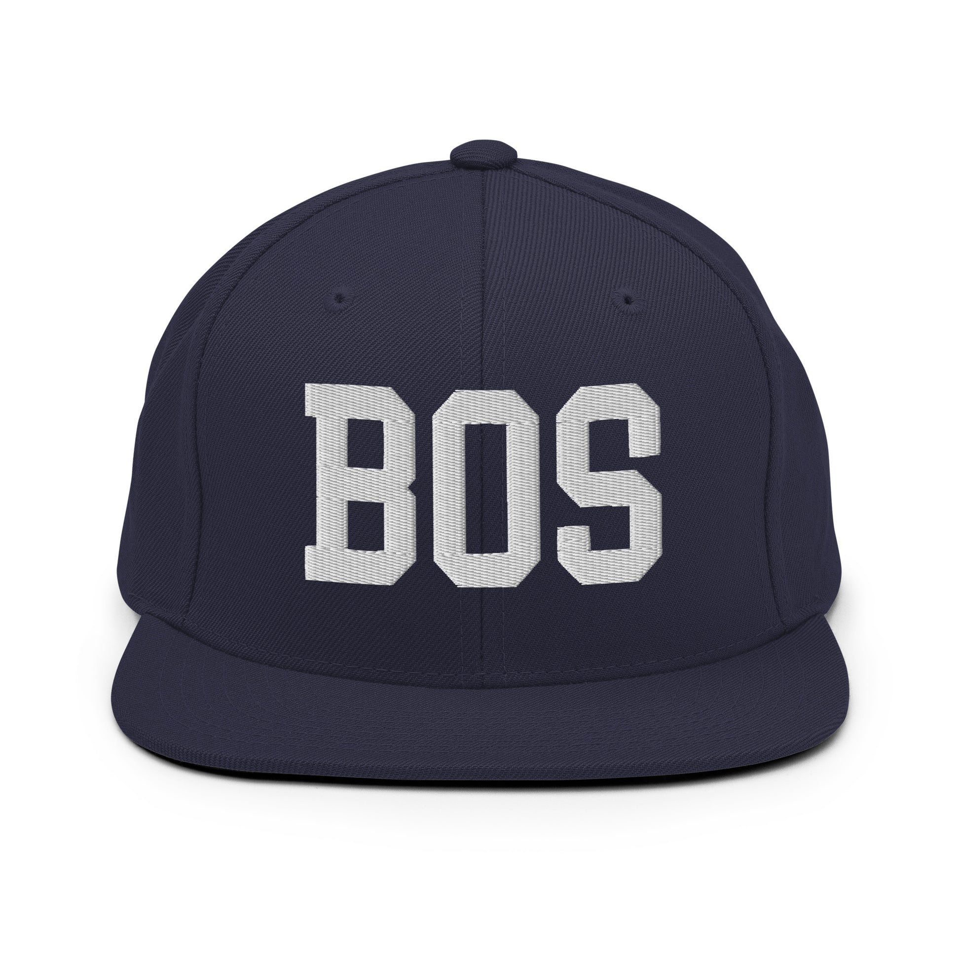 College-Style Classic Snapback Hat • White • BOS Boston • YHM Designs - Image 15