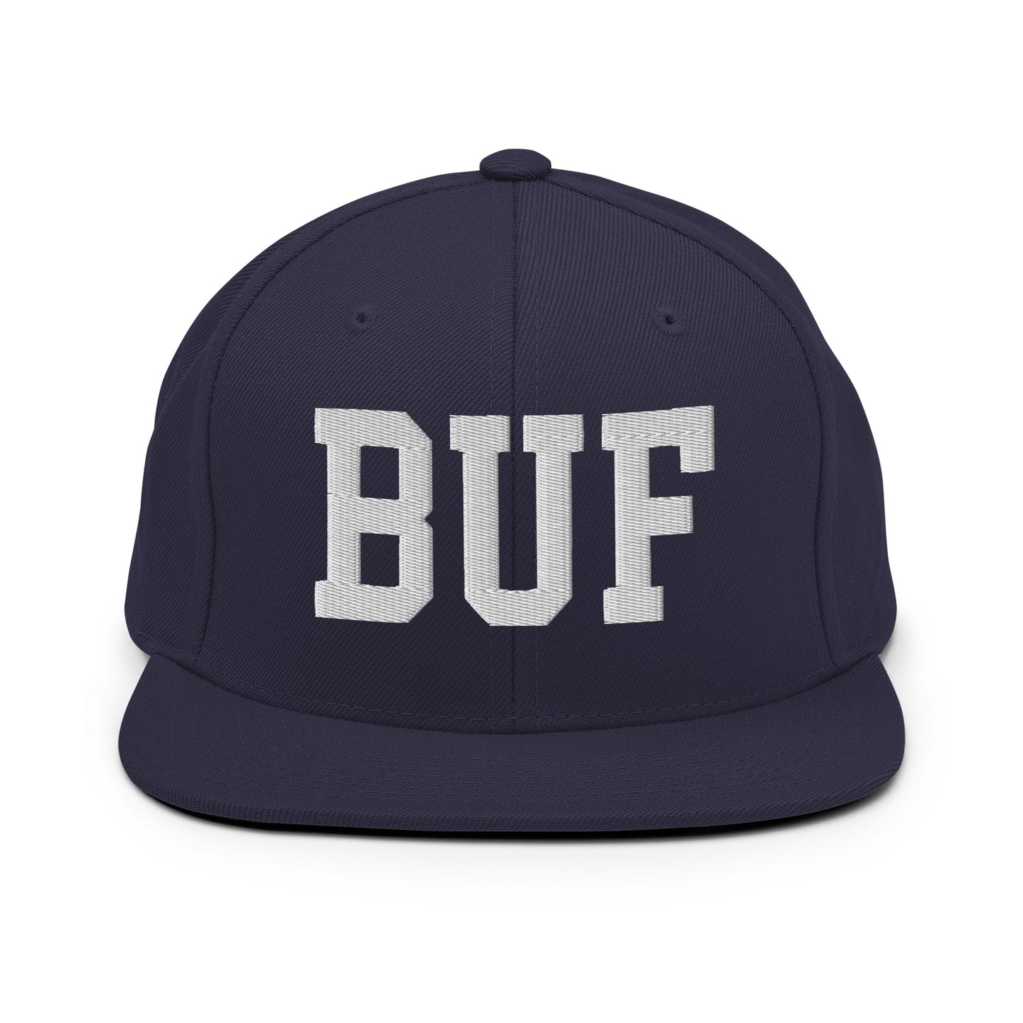 College-Style Classic Snapback Hat • White • BUF Buffalo Souvenir • YHM Designs - Image 15