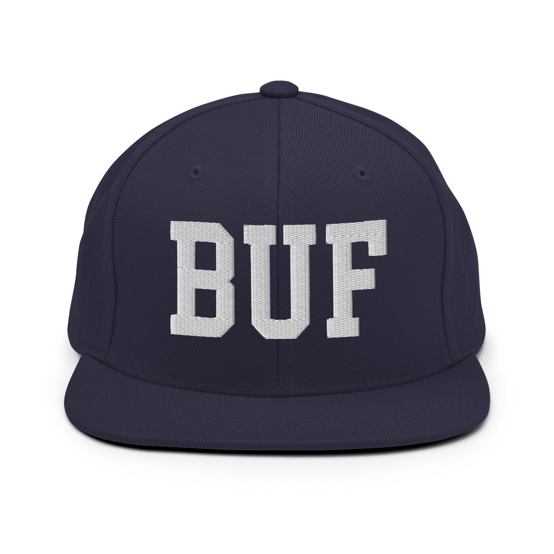 College-Style Classic Snapback Hat • White • BUF Buffalo Souvenir • YHM Designs - Image 15