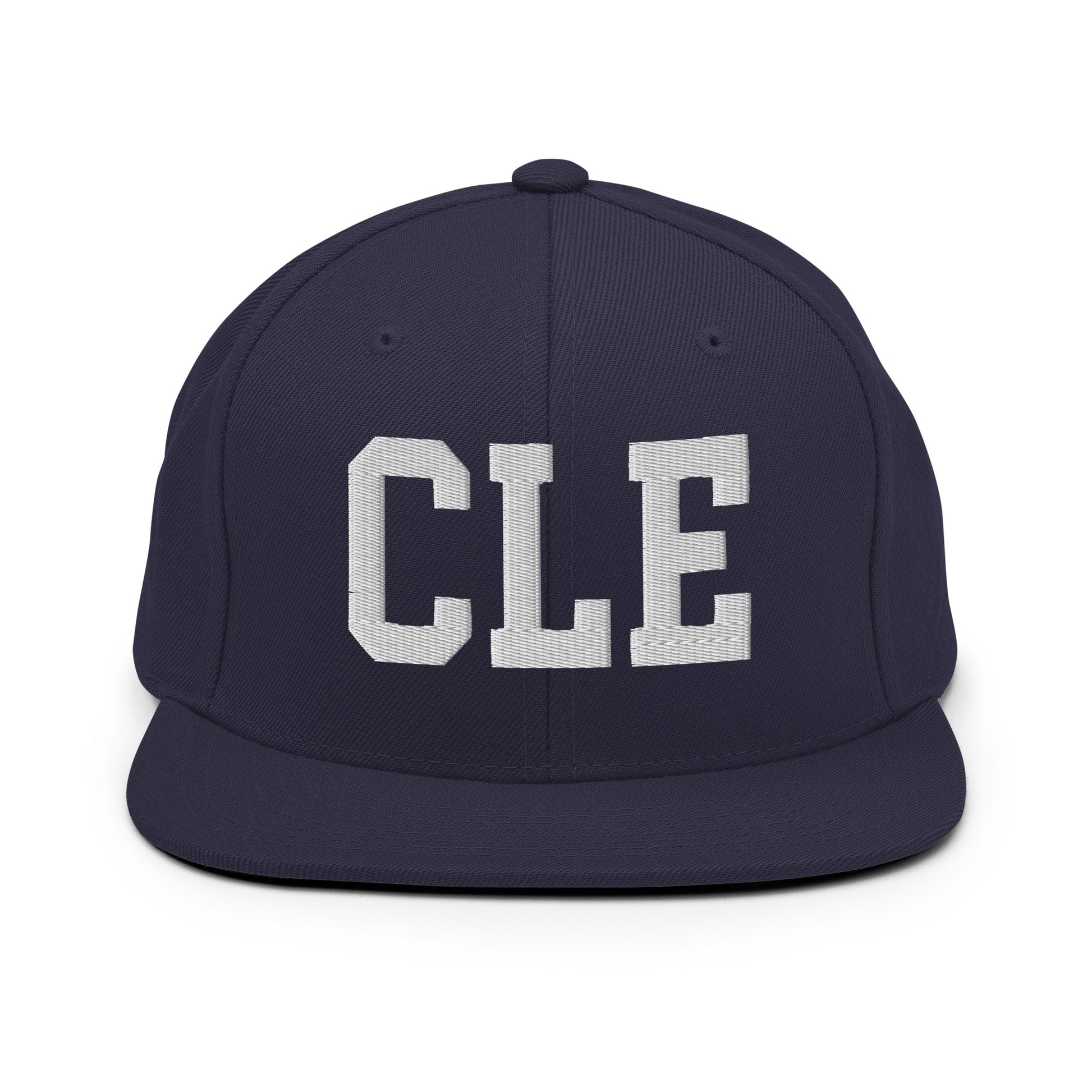 College-Style Classic Snapback Hat • White • CLE Cleveland • YHM Designs - Image 15