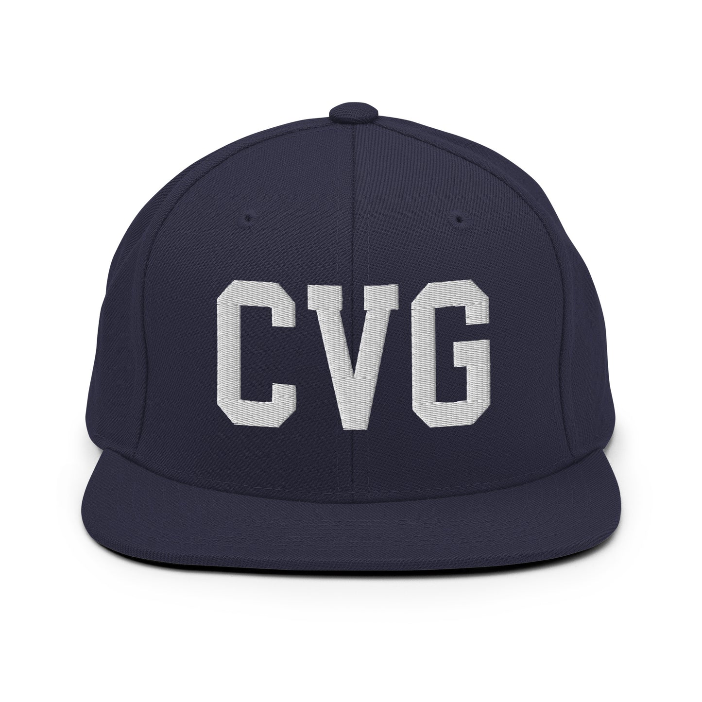 College-Style Classic Snapback Hat • White • CVG Cincinnati Souvenir • YHM Designs - Image 15