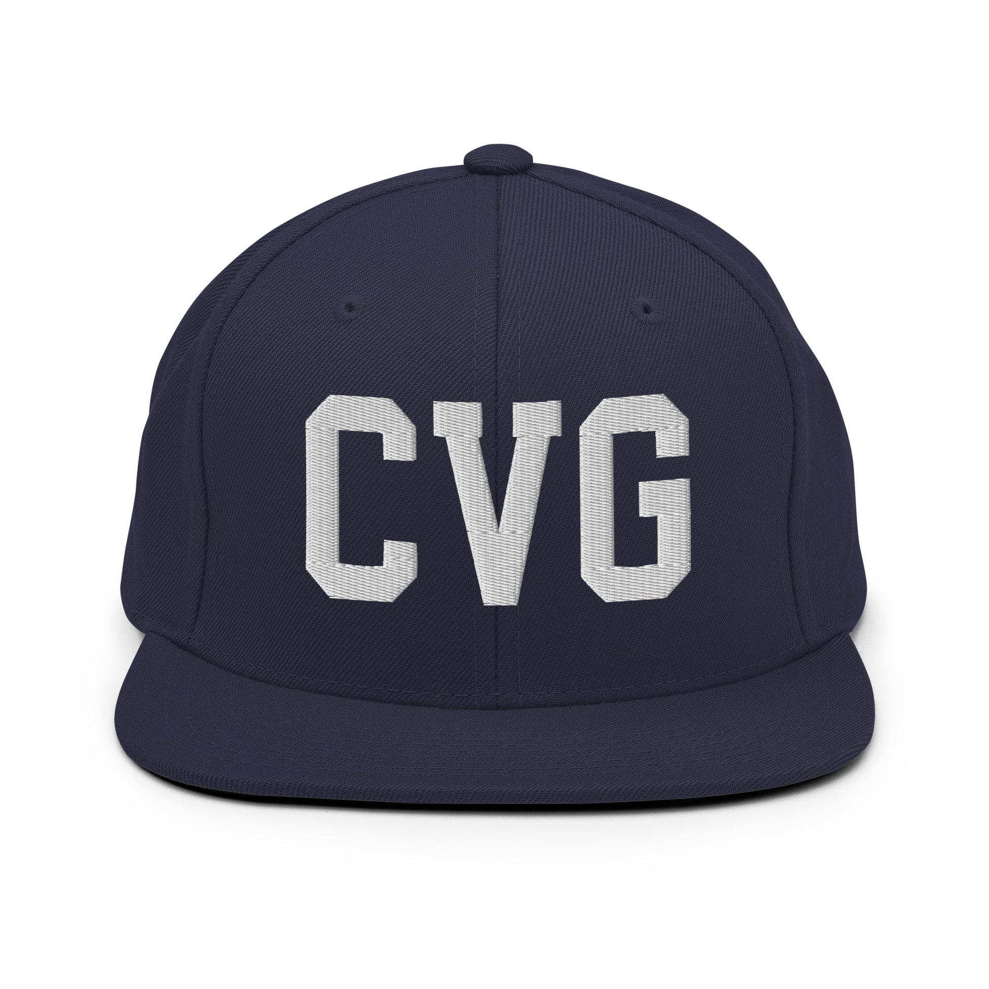 College-Style Classic Snapback Hat • White • CVG Cincinnati Souvenir • YHM Designs - Image 15