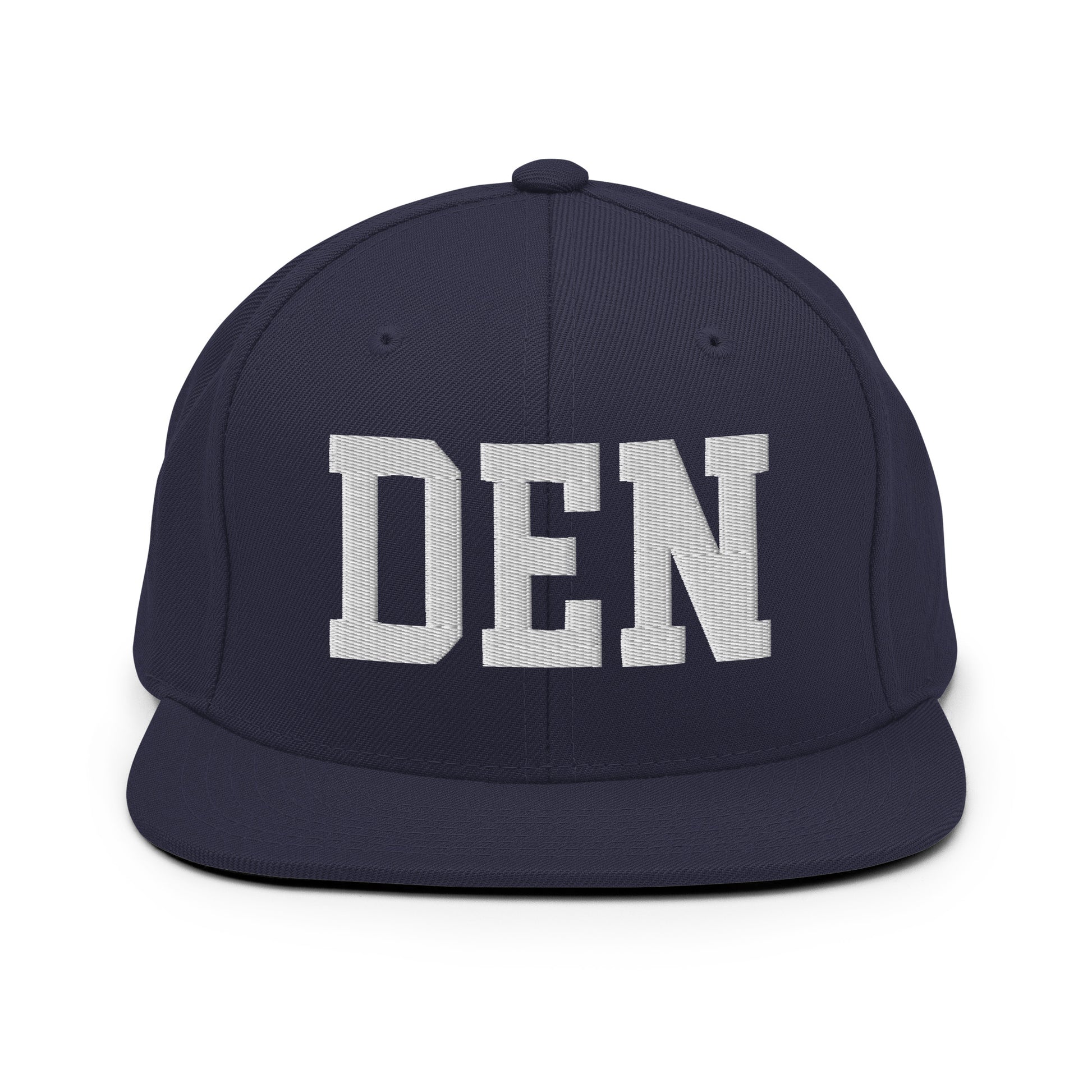 College-Style Classic Snapback Hat • White • DEN Denver • YHM Designs - Image 15