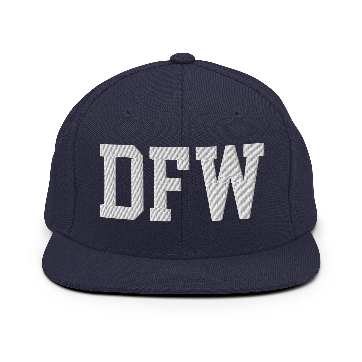 College-Style Classic Snapback Hat • White • DFW Dallas Souvenir • YHM Designs - Image 15
