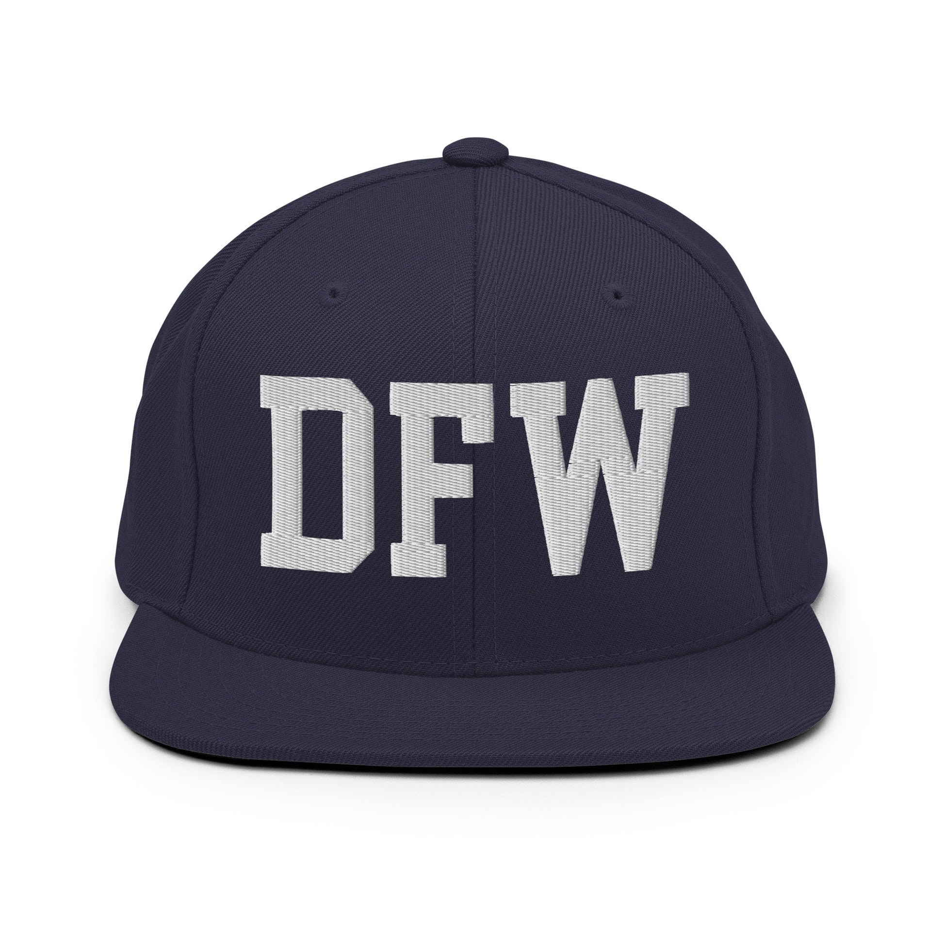 College-Style Classic Snapback Hat • White • DFW Dallas Souvenir • YHM Designs - Image 15