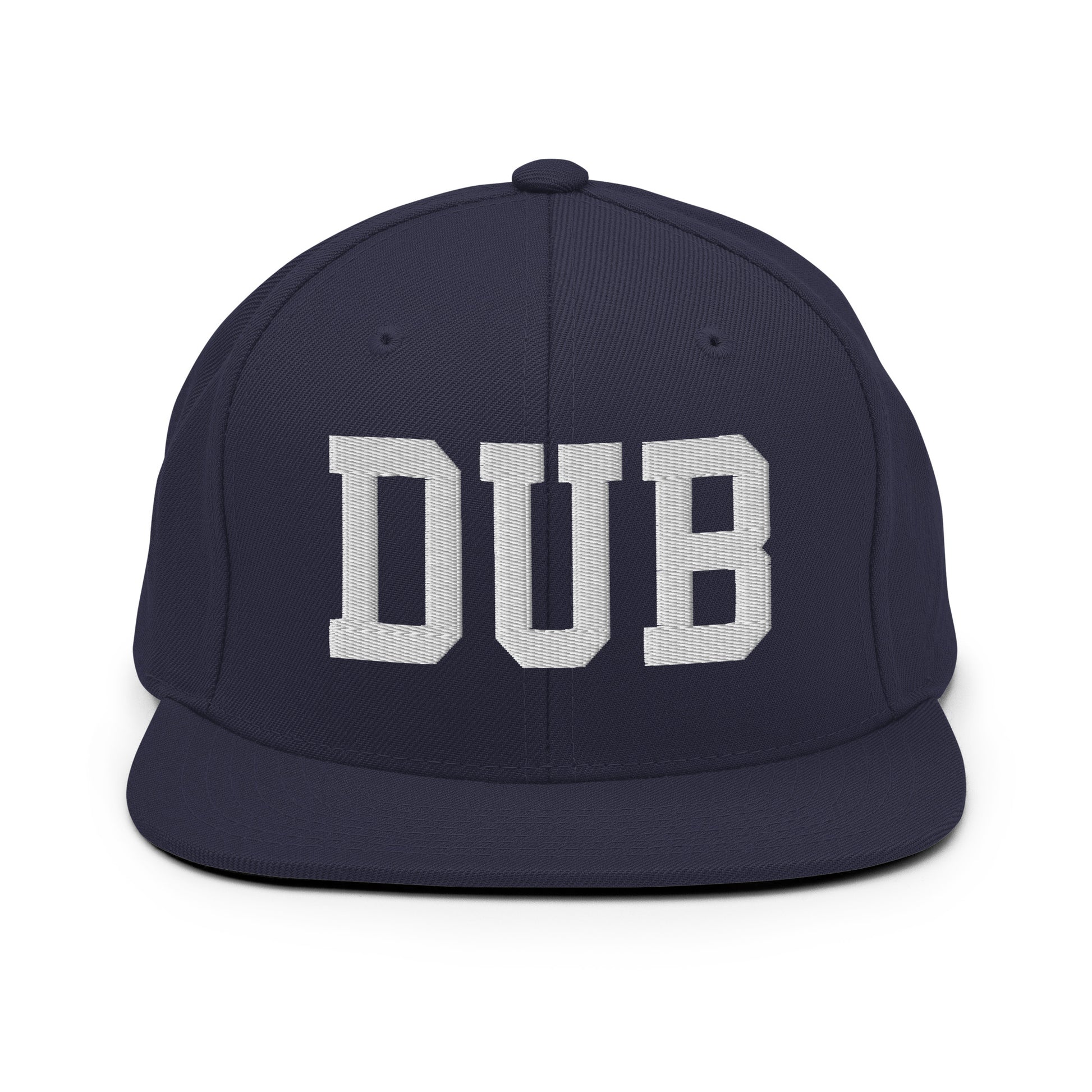 College-Style Classic Snapback Hat • White • DUB Dublin Souvenir • YHM Designs - Image 15
