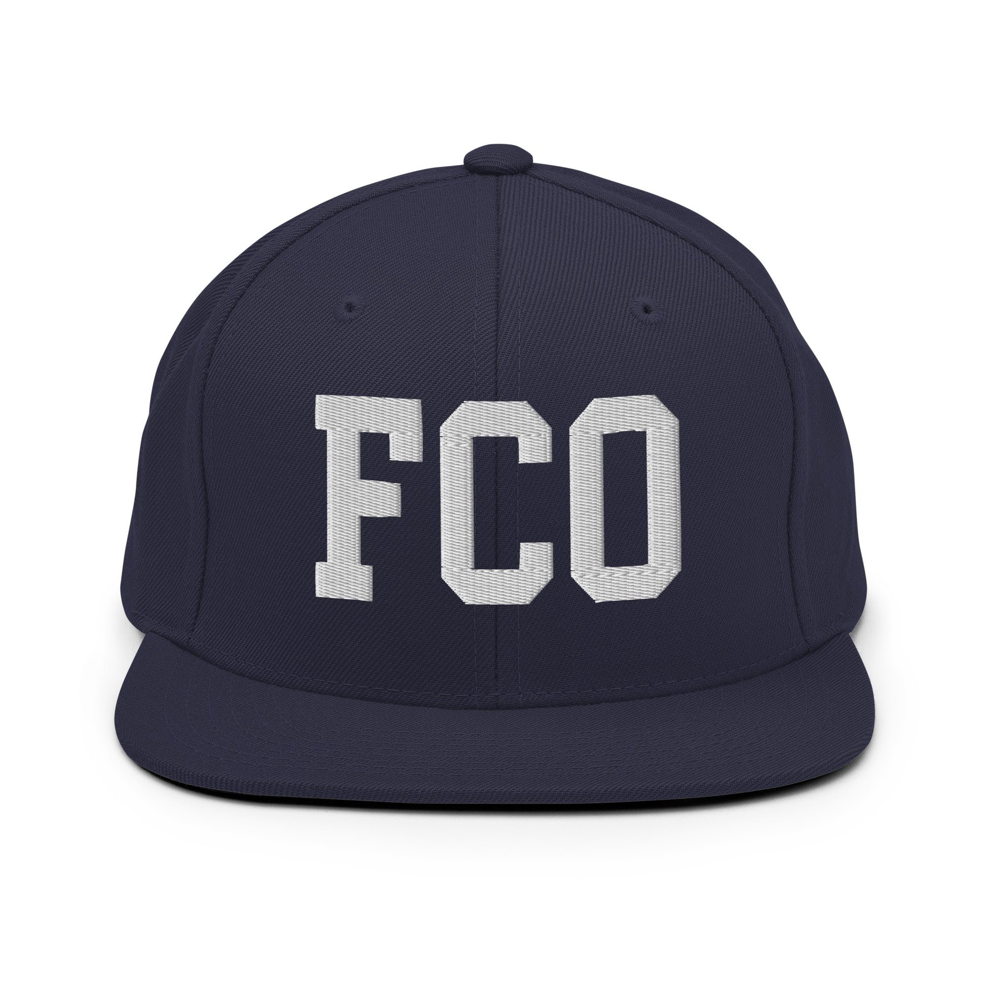 College-Style Classic Snapback Hat • White • FCO Rome • YHM Designs - Image 15