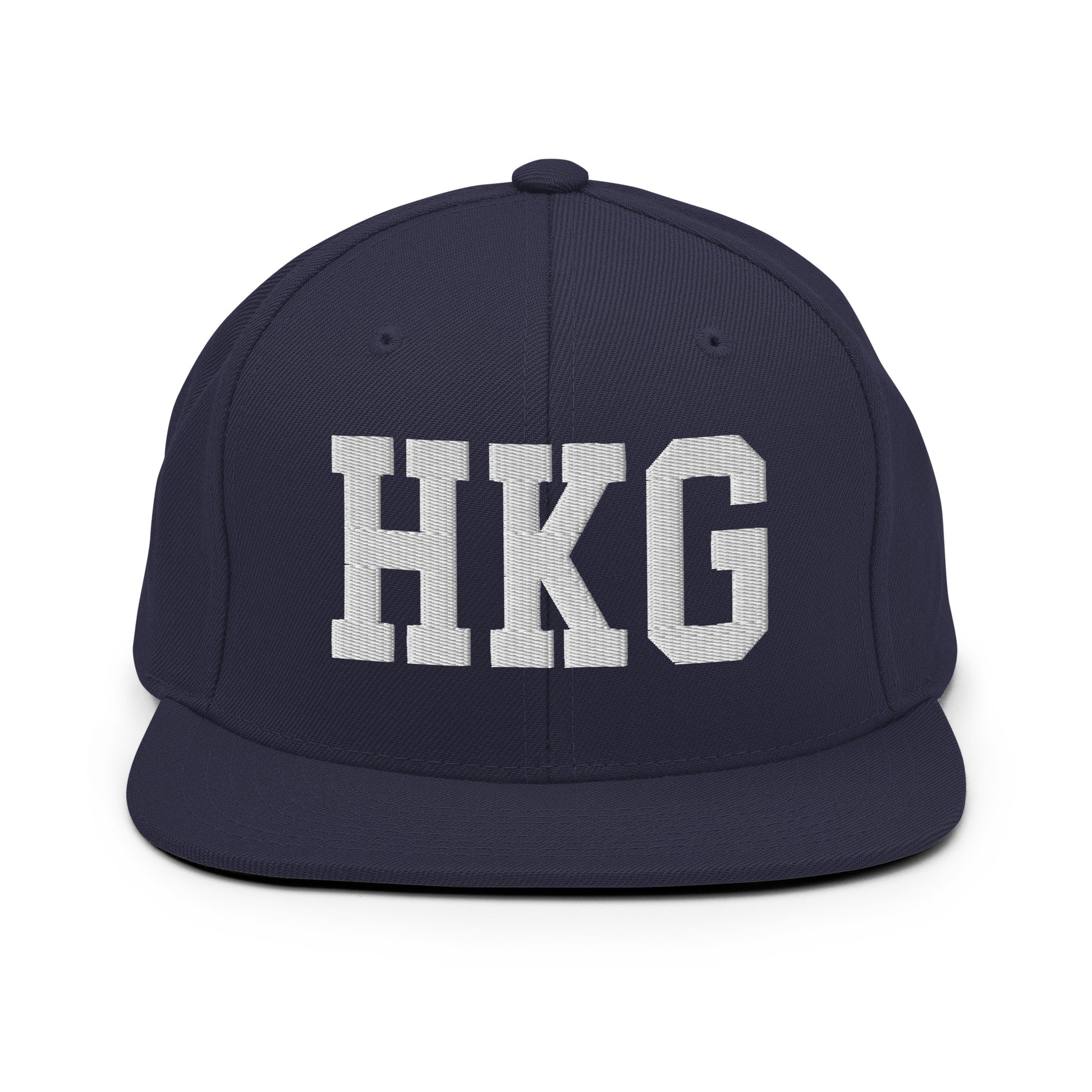 College-Style Classic Snapback Hat • White • HKG Hong Kong • YHM Designs - Image 15