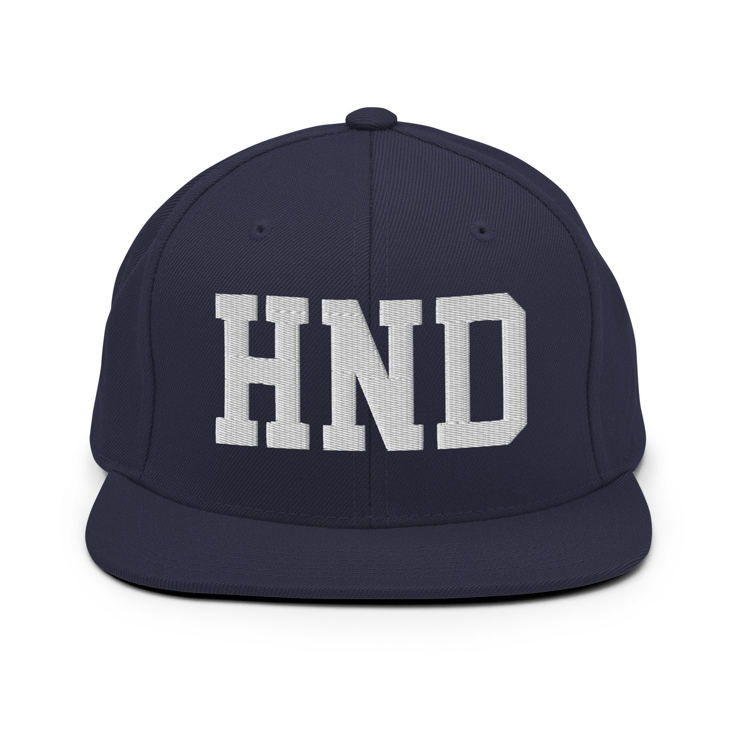College-Style Classic Snapback Hat • White • HND Tokyo Souvenir • YHM Designs - Image 15