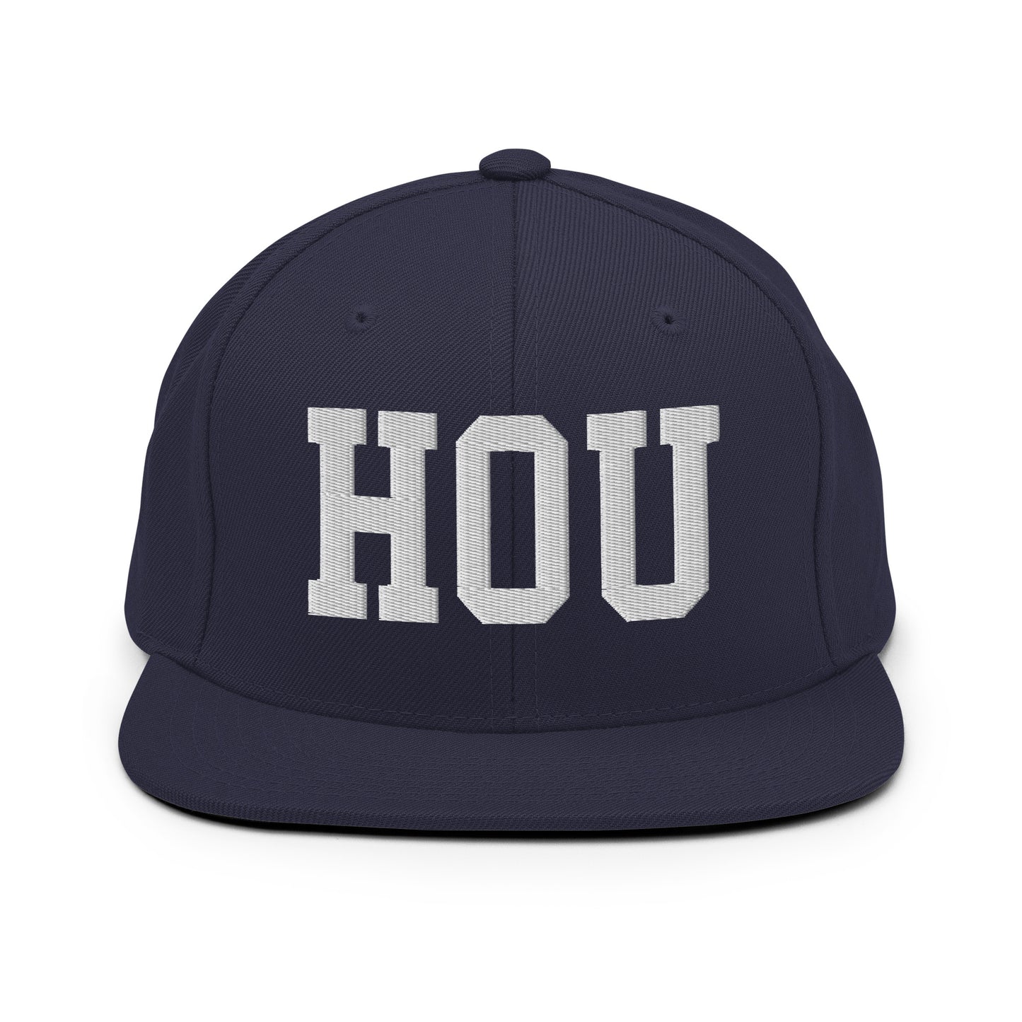 College-Style Classic Snapback Hat • White • HOU Houston Souvenir • YHM Designs - Image 15