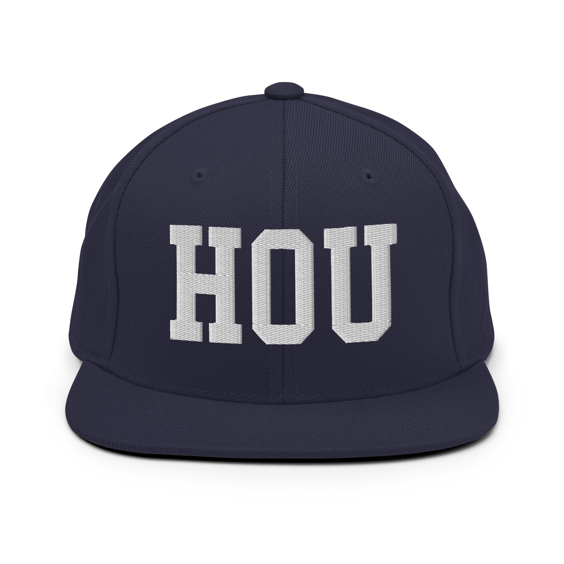 College-Style Classic Snapback Hat • White • HOU Houston Souvenir • YHM Designs - Image 15