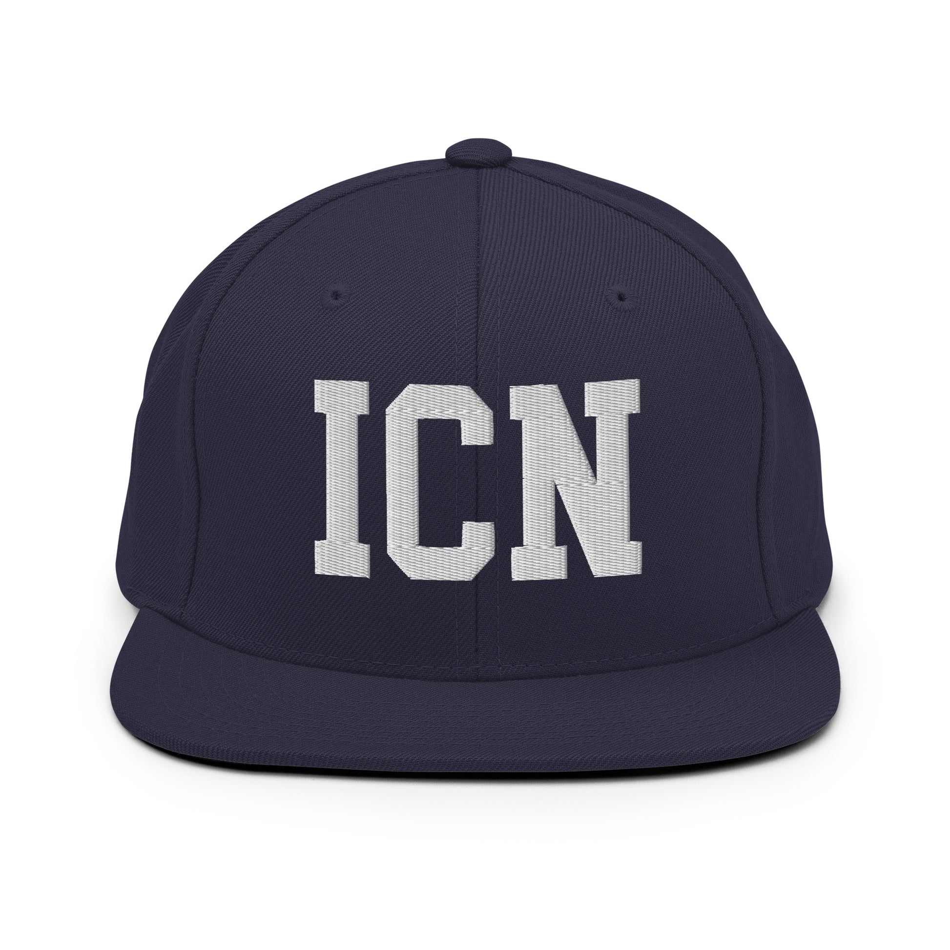 College-Style Classic Snapback Hat • White • ICN Seoul Souvenir • YHM Designs - Image 15