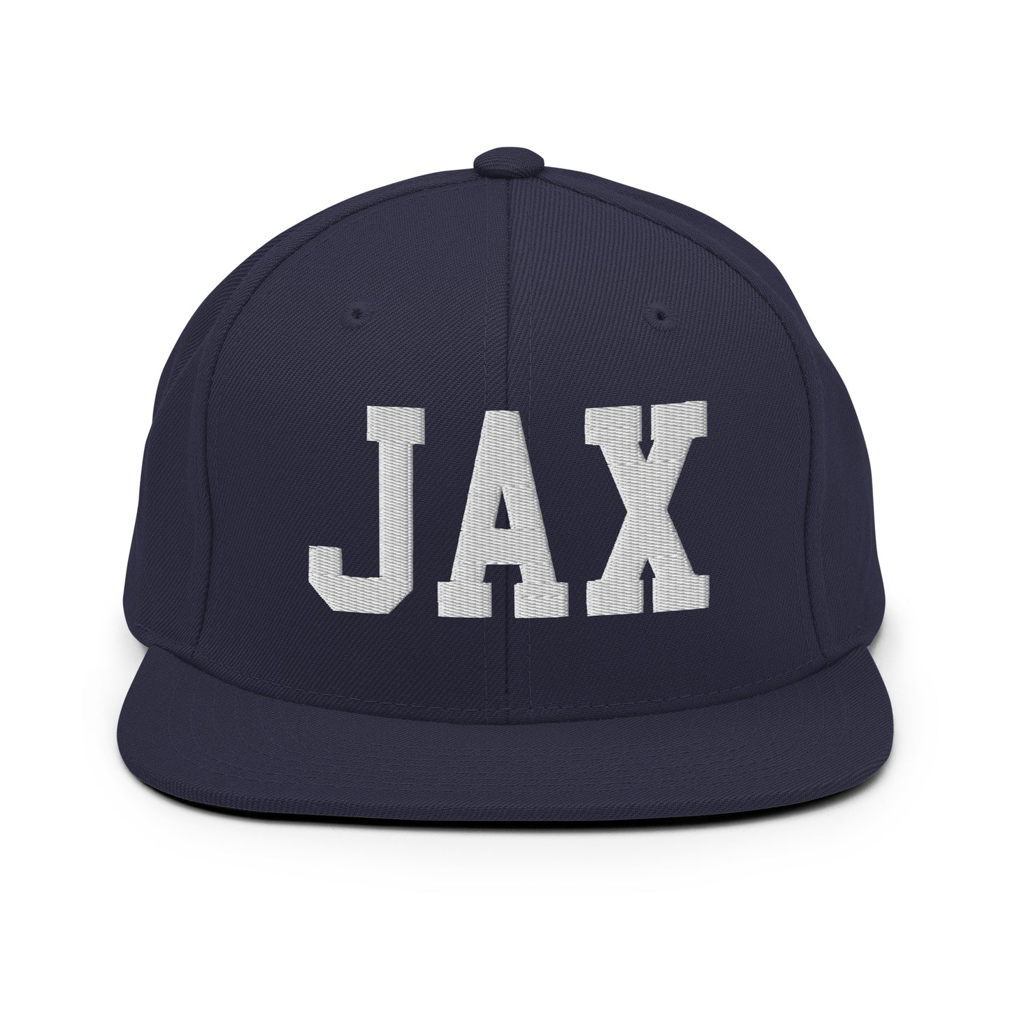 College-Style Classic Snapback Hat • White • JAX Jacksonville Souvenir • YHM Designs - Image 15