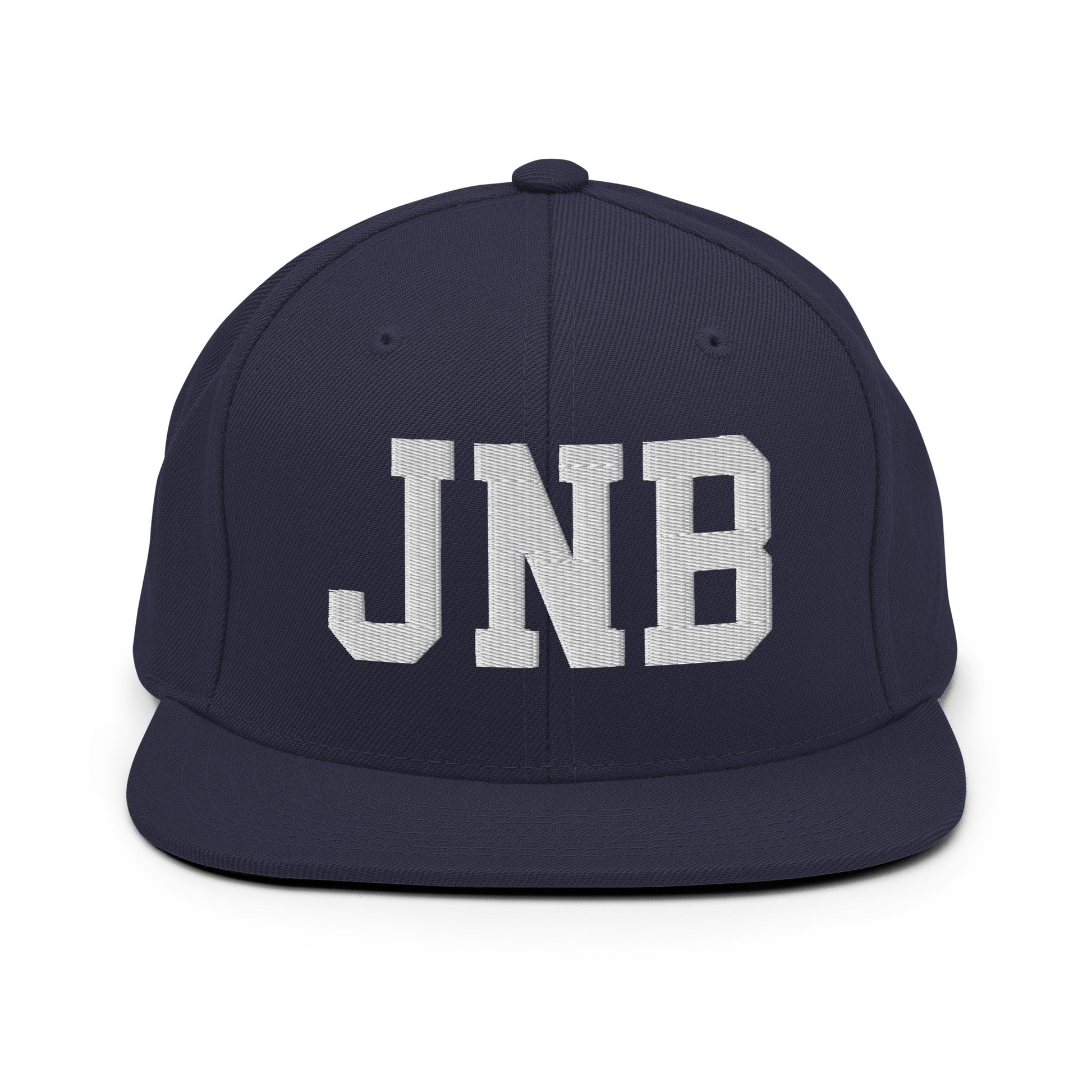 College-Style Classic Snapback Hat • White • JNB Johannesburg • YHM Designs - Image 15