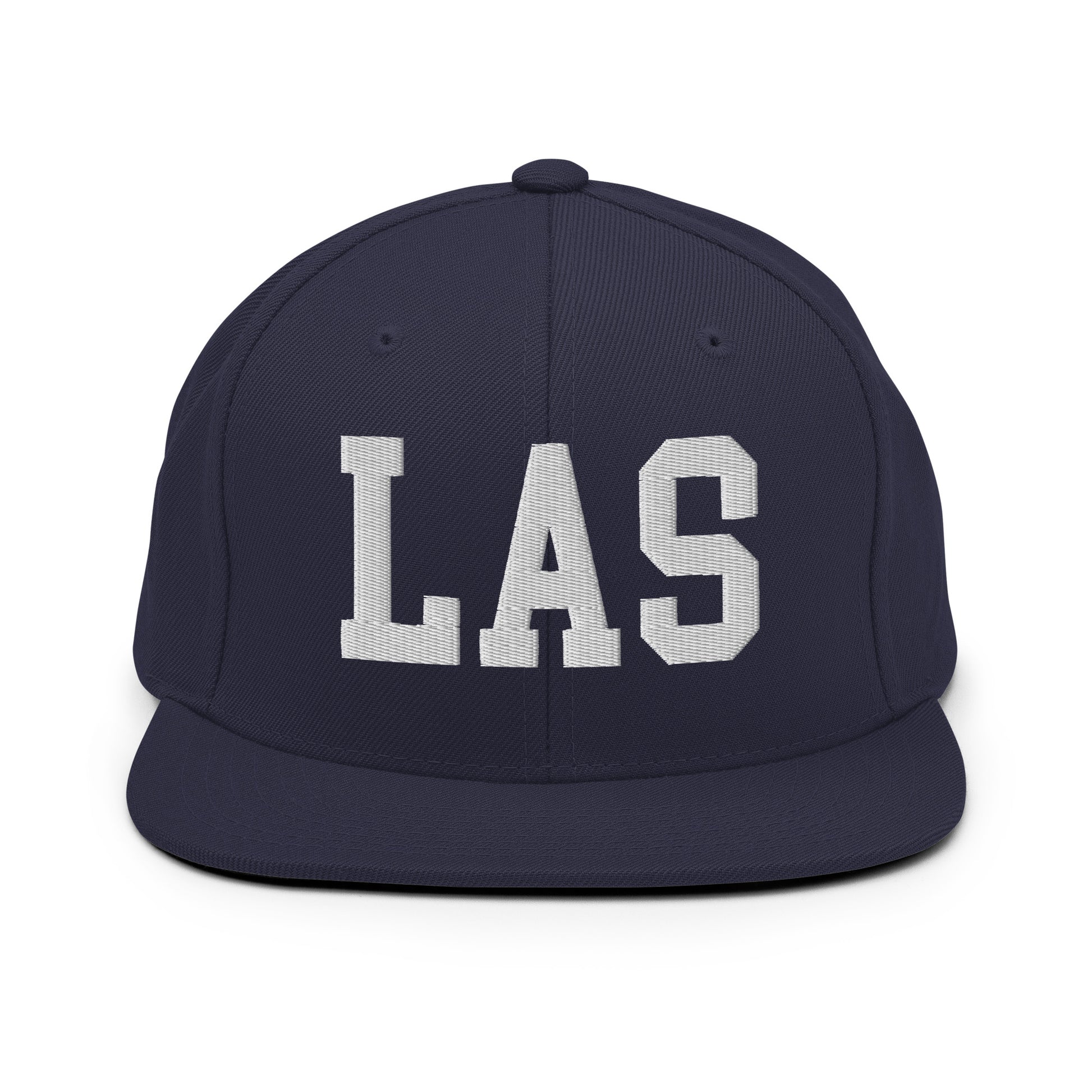 College-Style Classic Snapback Hat • White • LAS Las Vegas • YHM Designs - Image 15