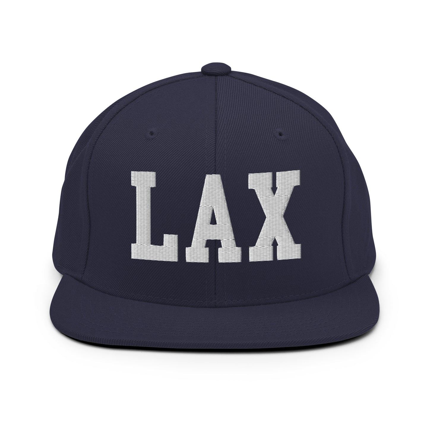 College-Style Classic Snapback Hat • White • LAX Los Angeles • YHM Designs - Image 15