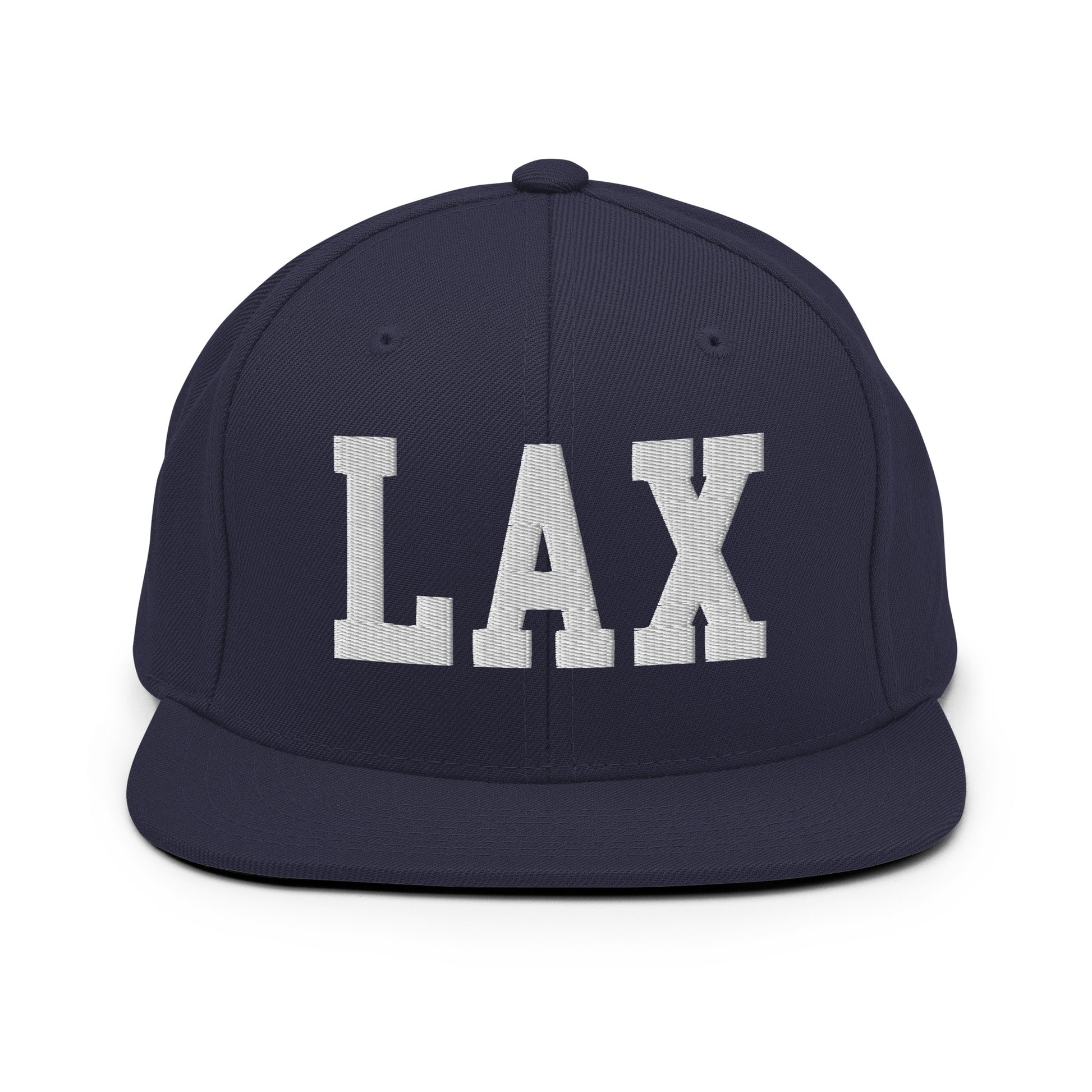 College-Style Classic Snapback Hat • White • LAX Los Angeles • YHM Designs - Image 15