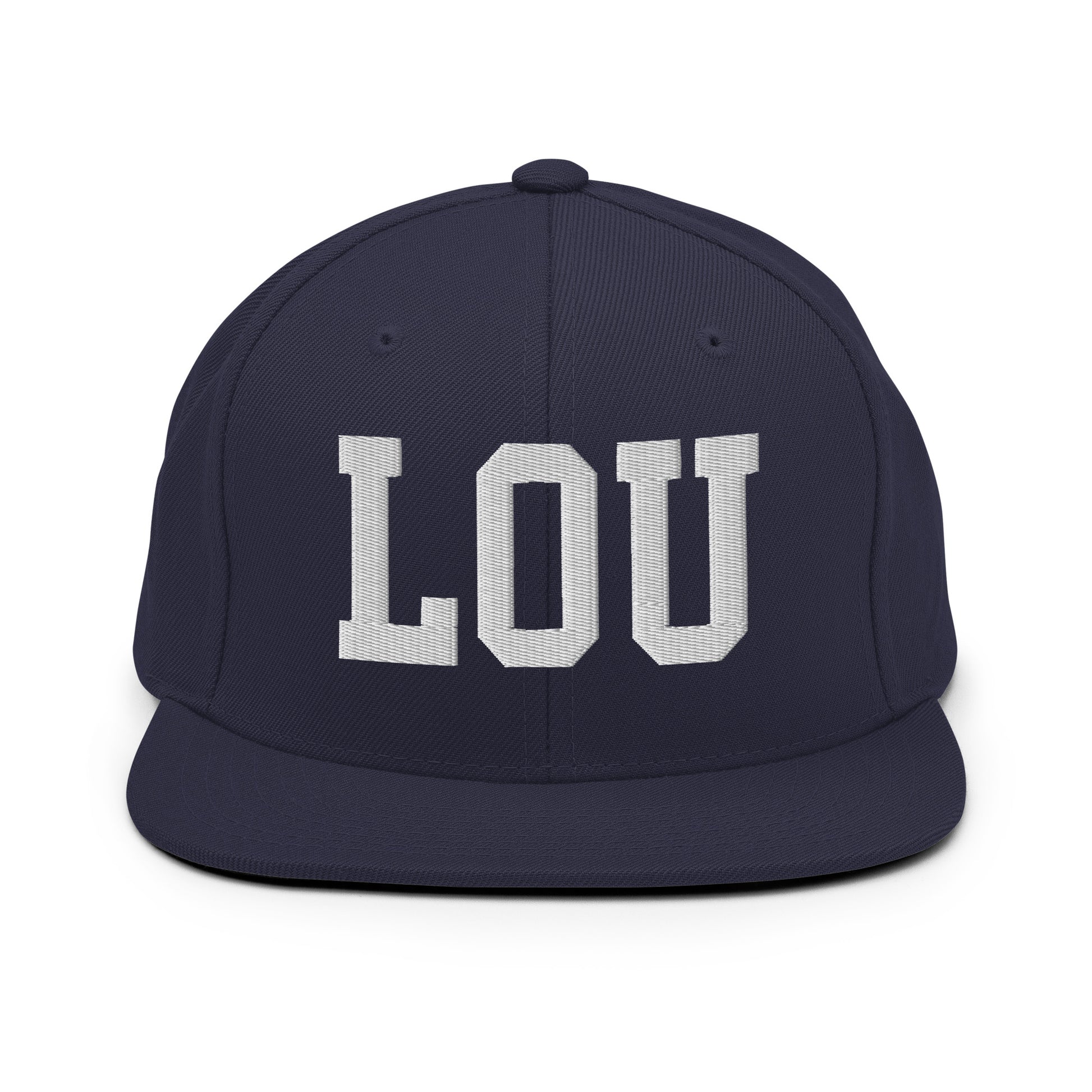 College-Style Classic Snapback Hat • White • LOU Louisville Souvenir • YHM Designs - Image 15