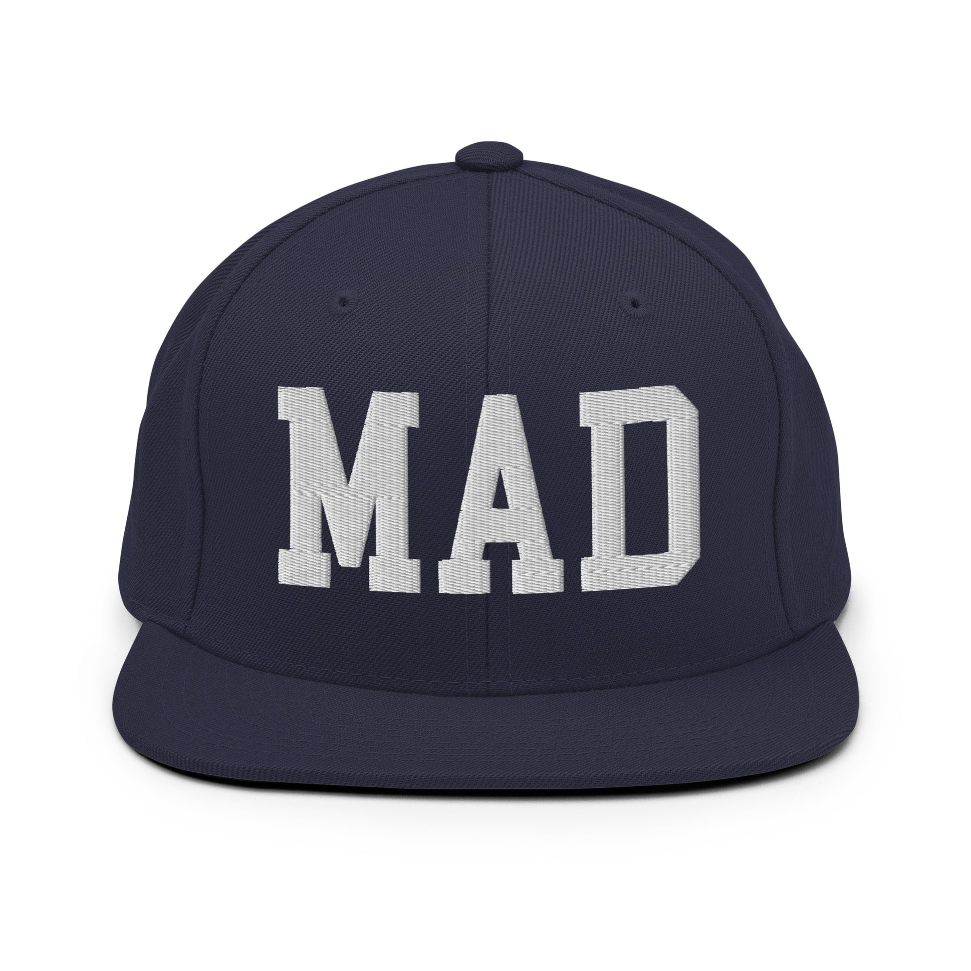 College-Style Classic Snapback Hat • White • MAD Madrid • YHM Designs - Image 15