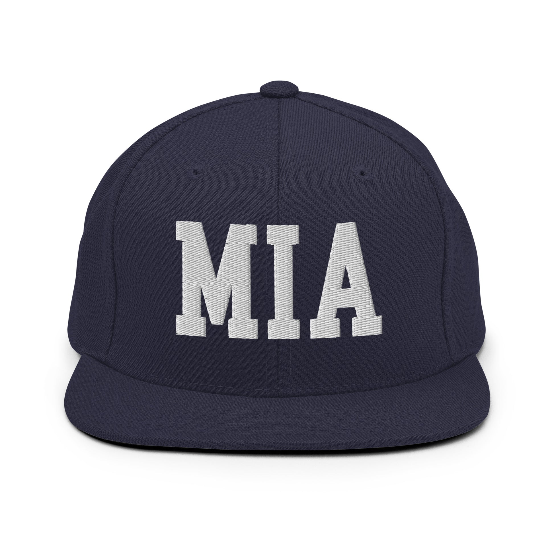 College-Style Classic Snapback Hat • White • MIA Miami • YHM Designs - Image 15