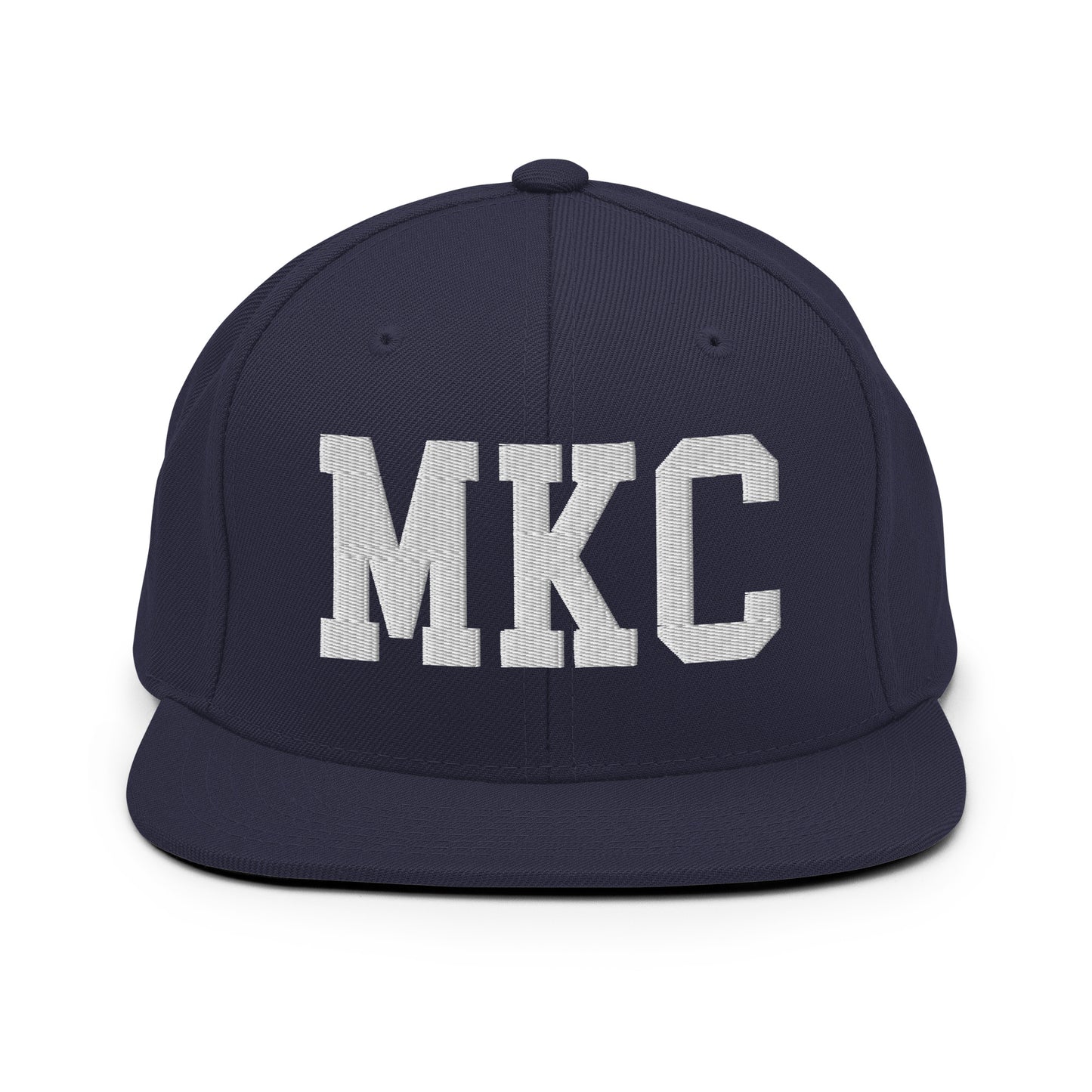 College-Style Classic Snapback Hat • White • MKC Kansas City Souvenir • YHM Designs - Image 15