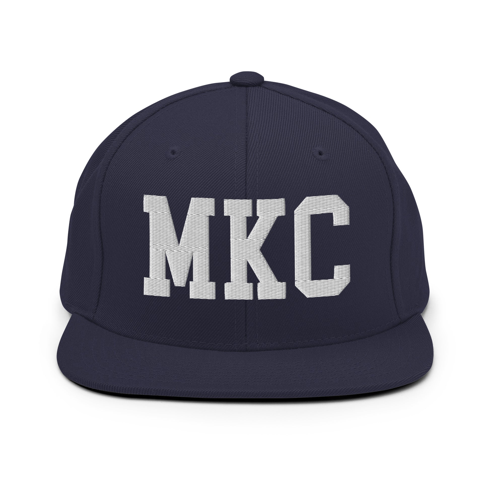 College-Style Classic Snapback Hat • White • MKC Kansas City Souvenir • YHM Designs - Image 15