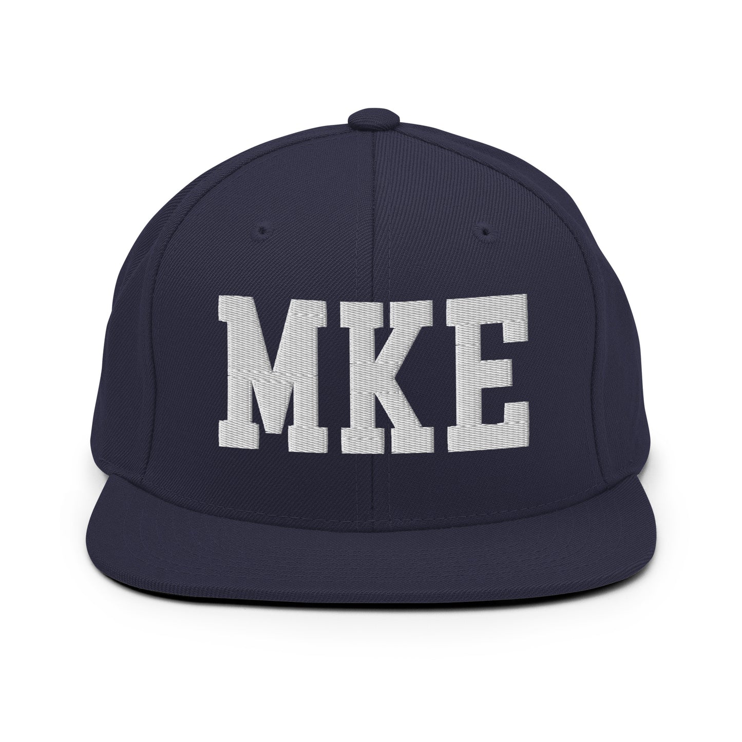 College-Style Classic Snapback Hat • White • MKE Milwaukee Souvenir • YHM Designs - Image 15