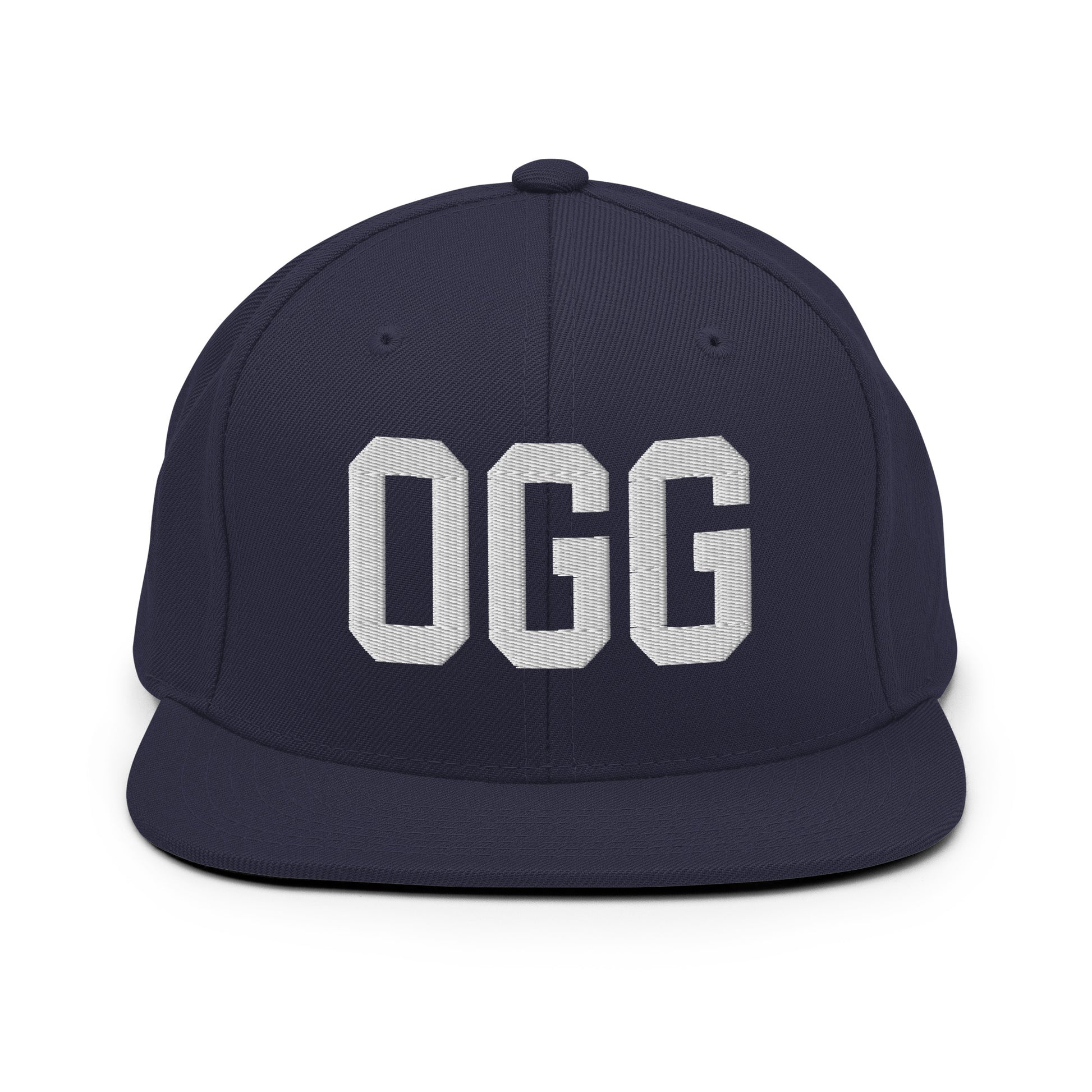 College-Style Classic Snapback Hat • White • OGG Maui Souvenir • YHM Designs - Image 15