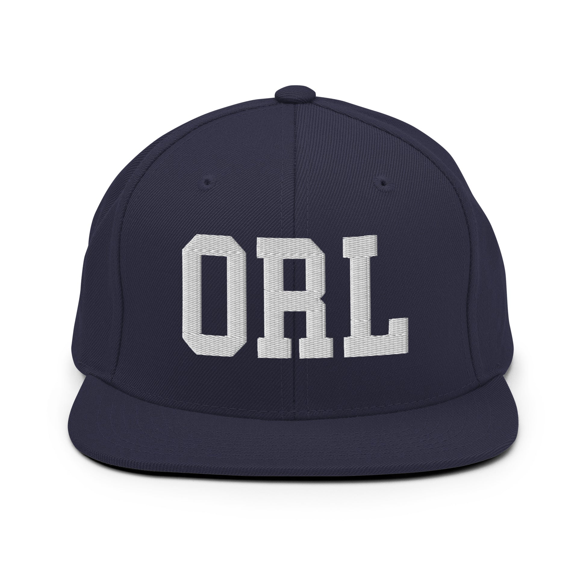 College-Style Classic Snapback Hat • White • ORL Orlando Souvenir • YHM Designs - Image 15