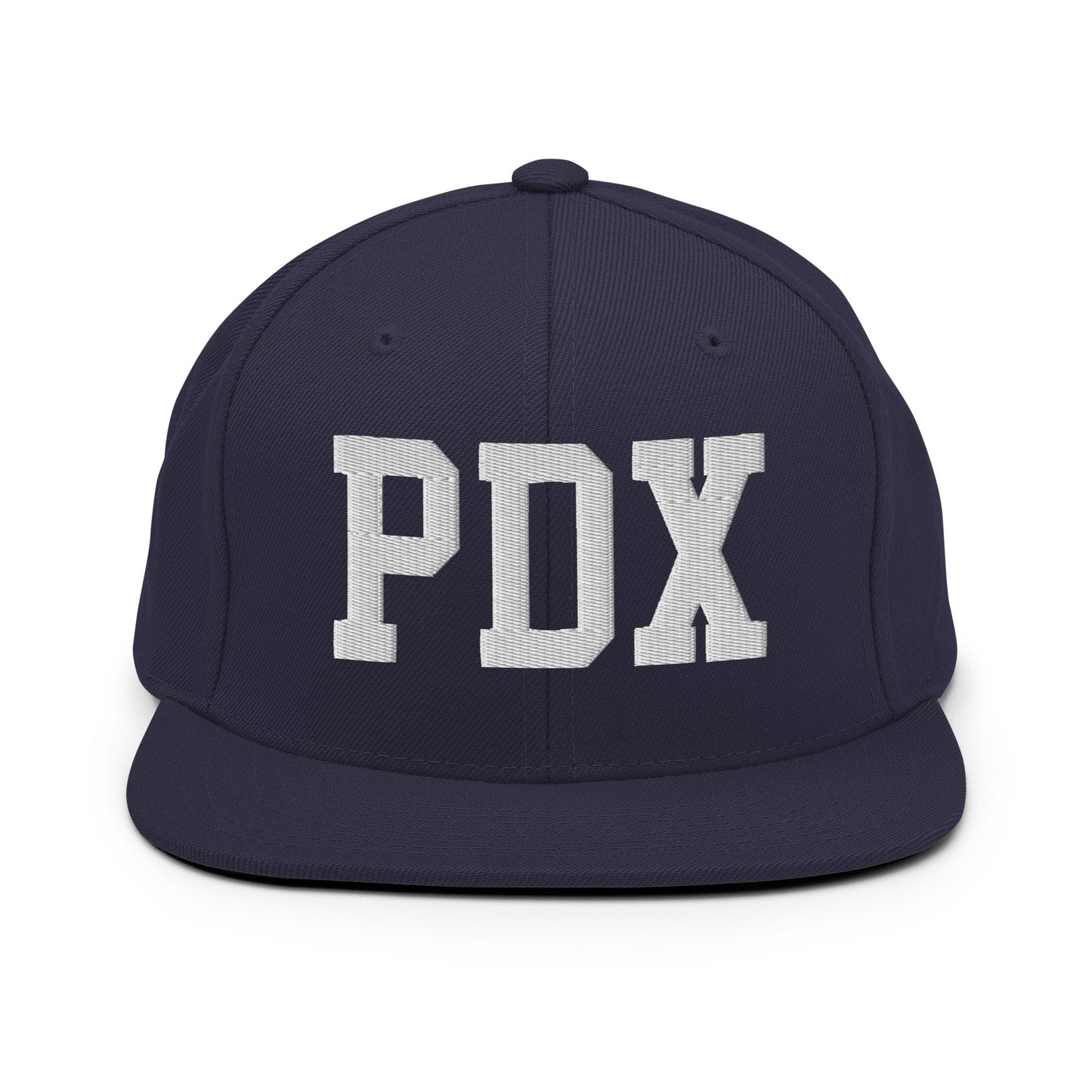 College-Style Classic Snapback Hat • White • PDX Portland • YHM Designs - Image 15