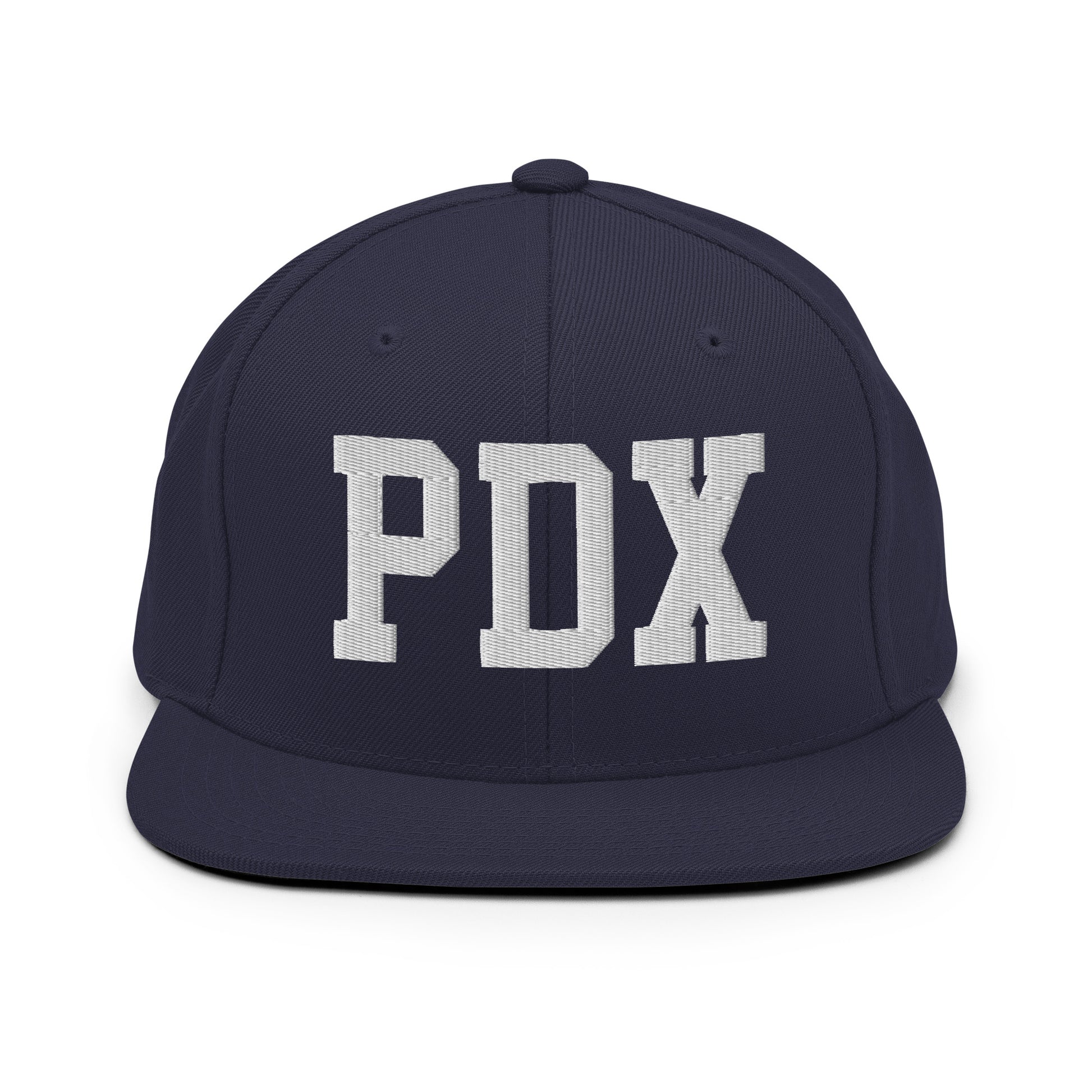 College-Style Classic Snapback Hat • White • PDX Portland • YHM Designs - Image 15