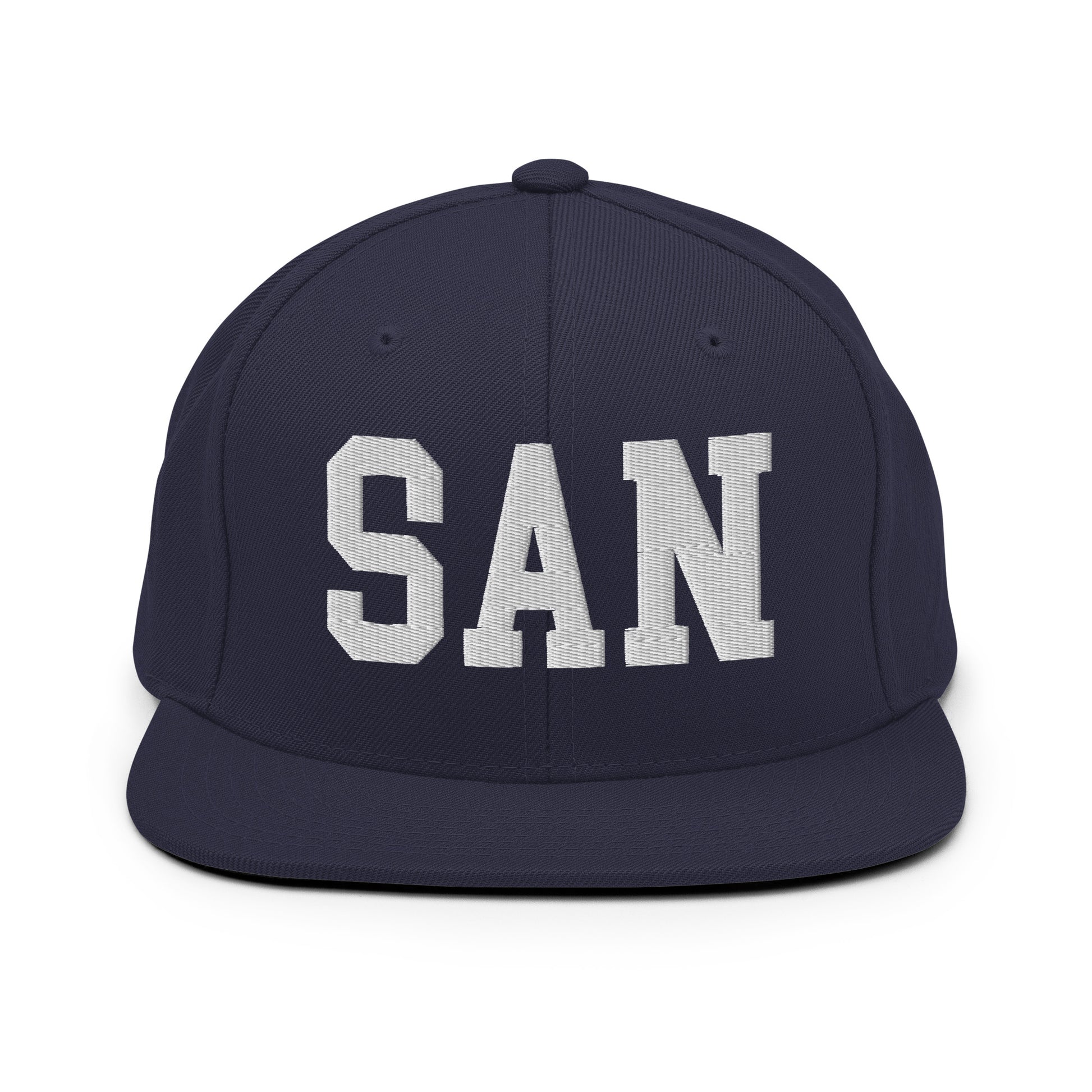 College-Style Classic Snapback Hat • White • SAN San Diego • YHM Designs - Image 15