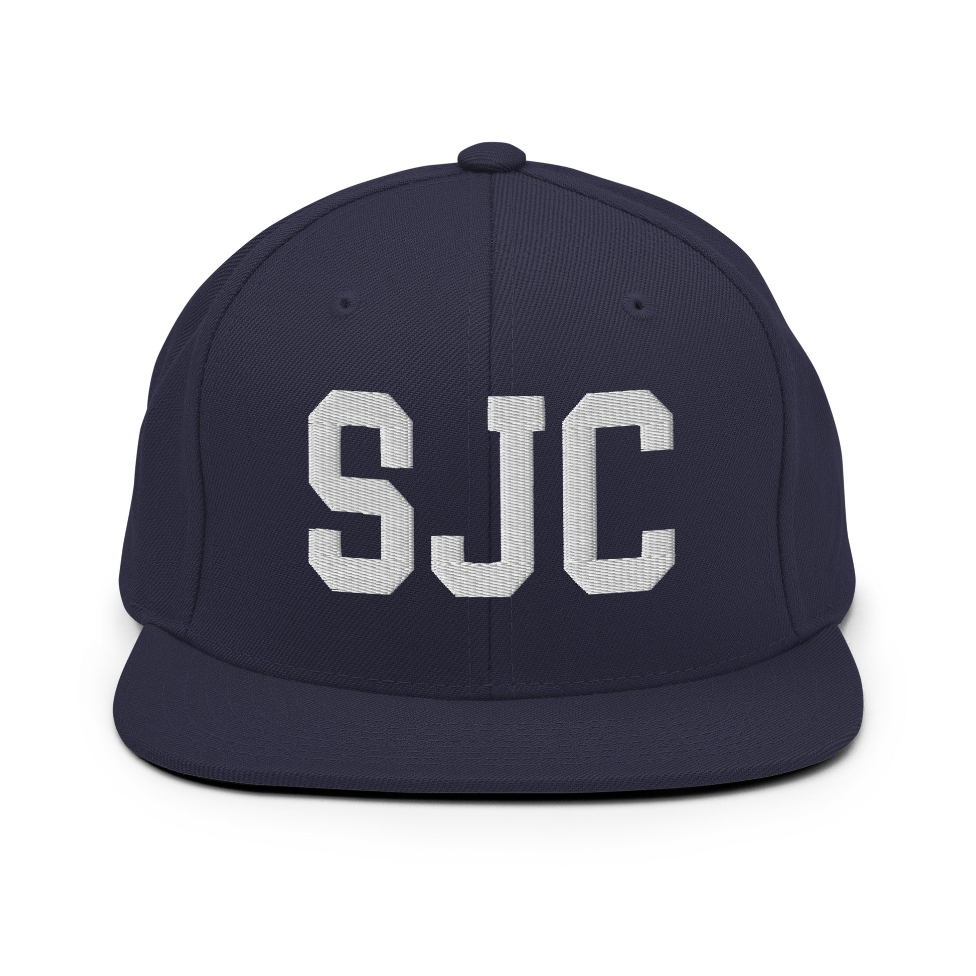College-Style Classic Snapback Hat • White • SJC San Jose • YHM Designs - Image 15