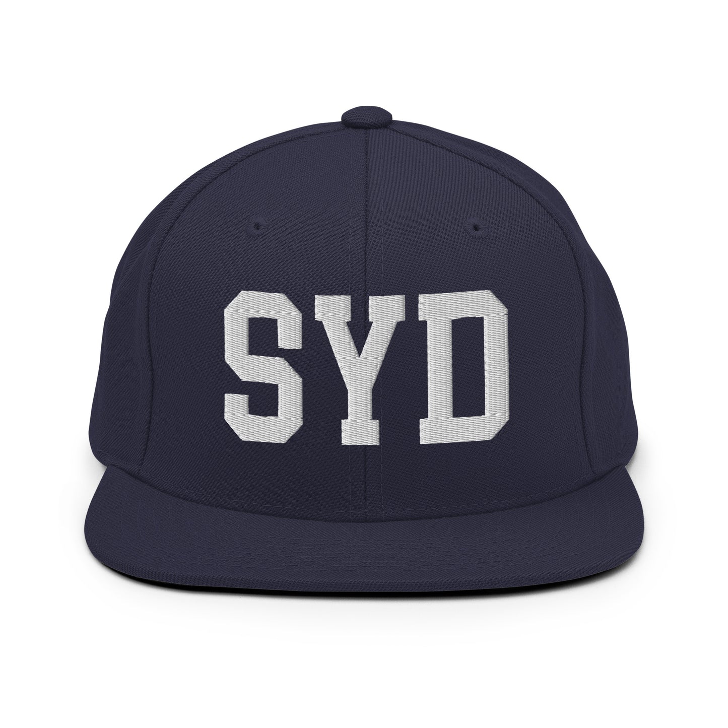 College-Style Classic Snapback Hat • White • SYD Sydney Souvenir • YHM Designs - Image 15