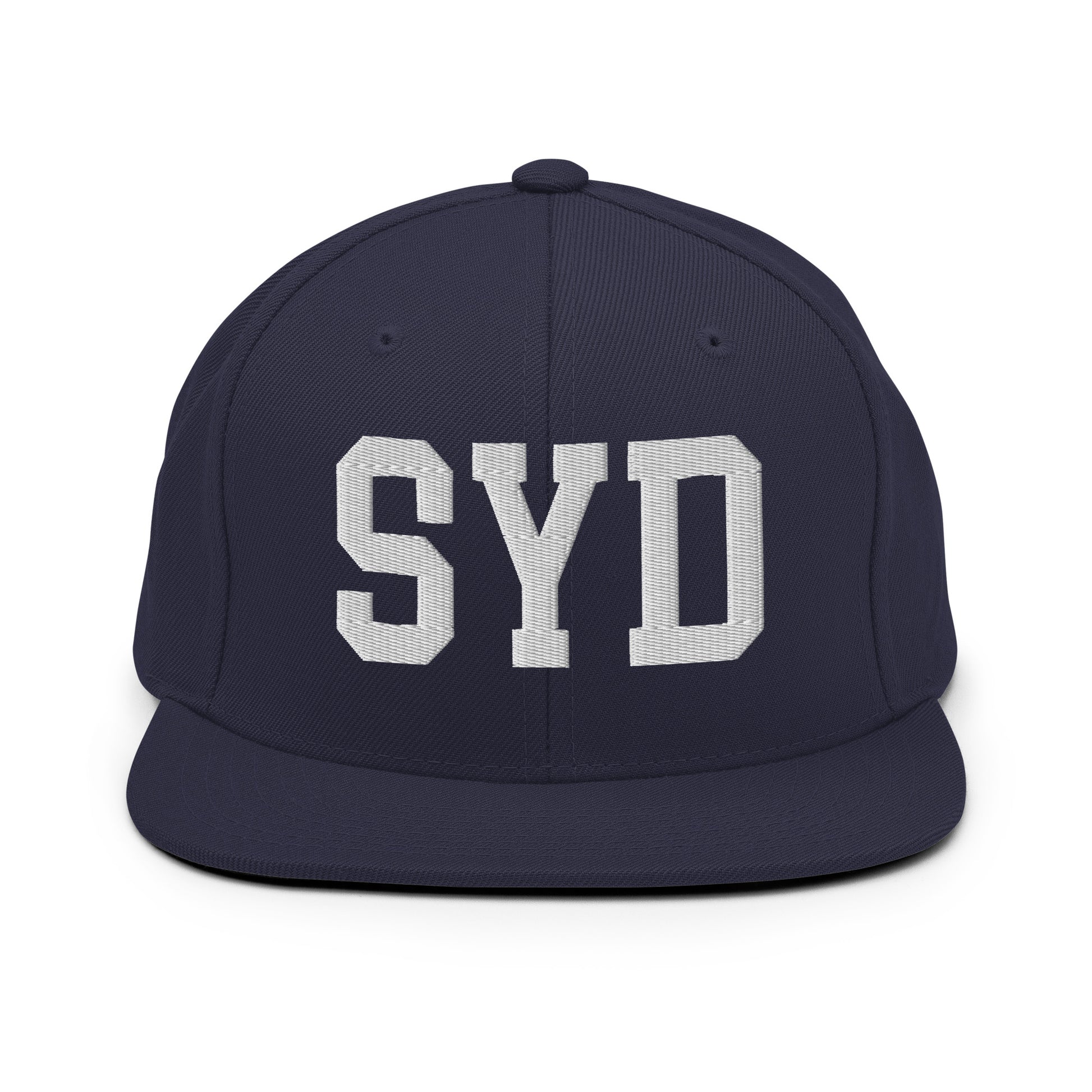 College-Style Classic Snapback Hat • White • SYD Sydney Souvenir • YHM Designs - Image 15