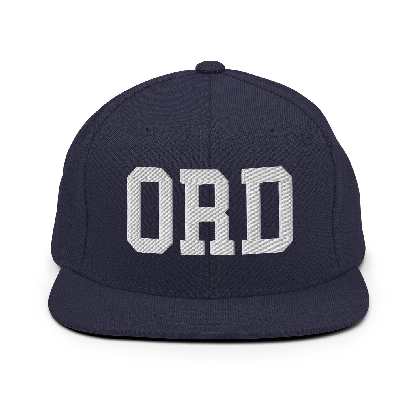 College-Style Classic Snapback Hat • White • ORD Chicago Souvenir • YHM Designs - Image 15